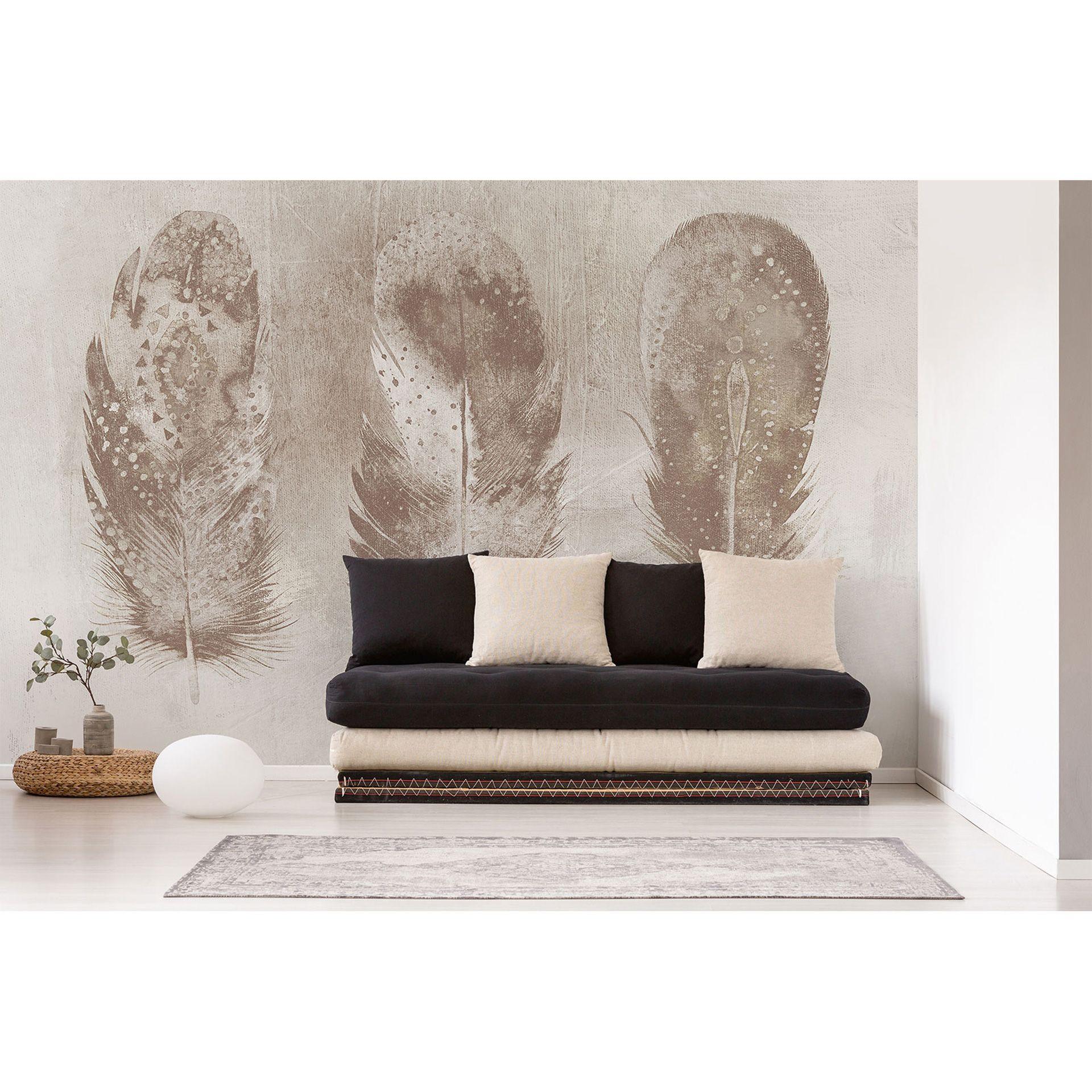 Architects Paper Papier peint photo Atelier 47 Motley Feat avec plumes marron, beige