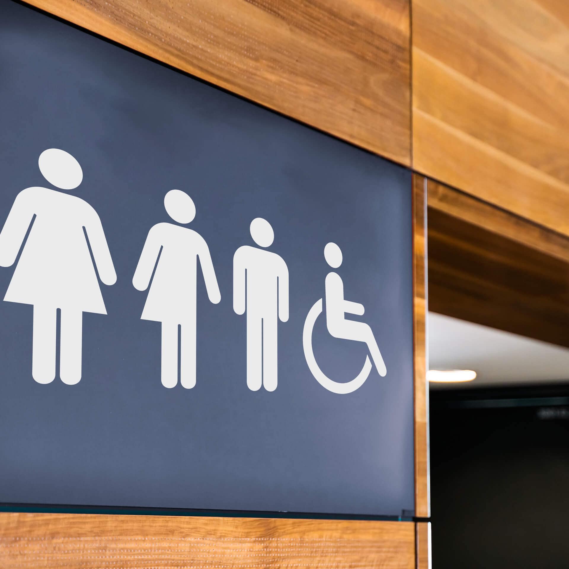 Sticker mural Symboles de toilettes