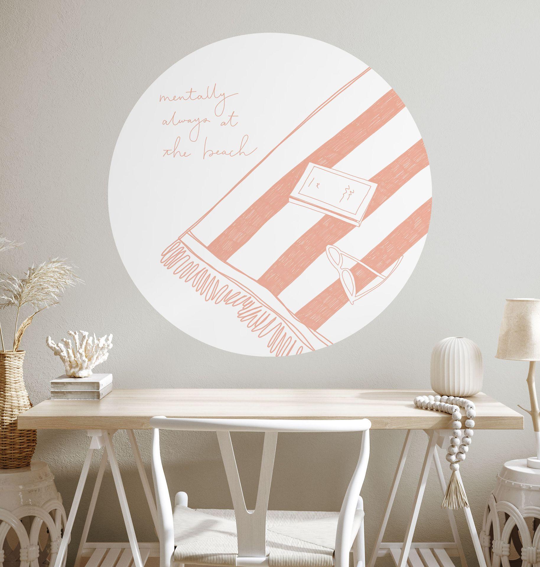 Vinilo decorativo anhelo de playa y mar - Soley - Redondo