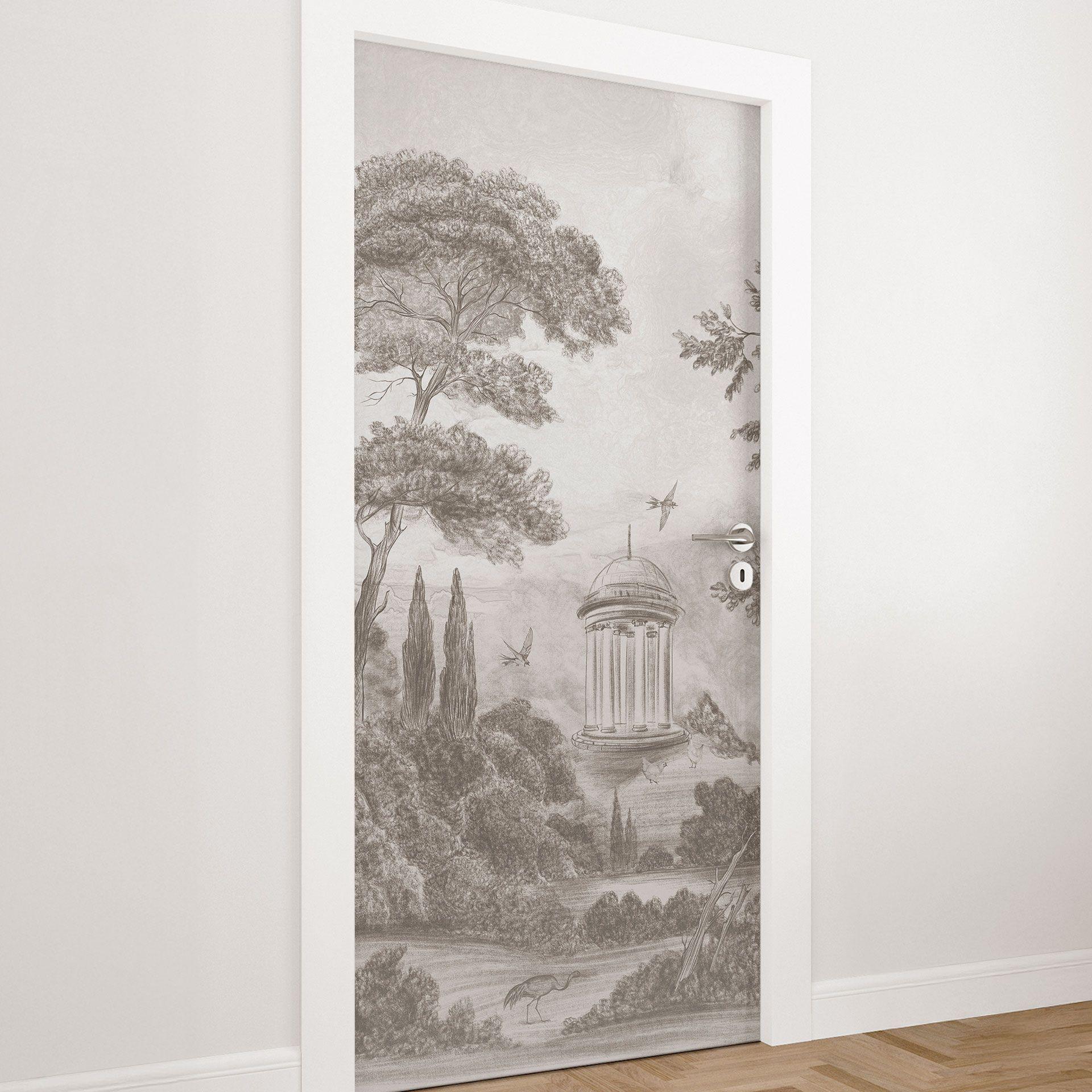 Deur folielandschap met tuinlandschap in beige - Ms Tiff