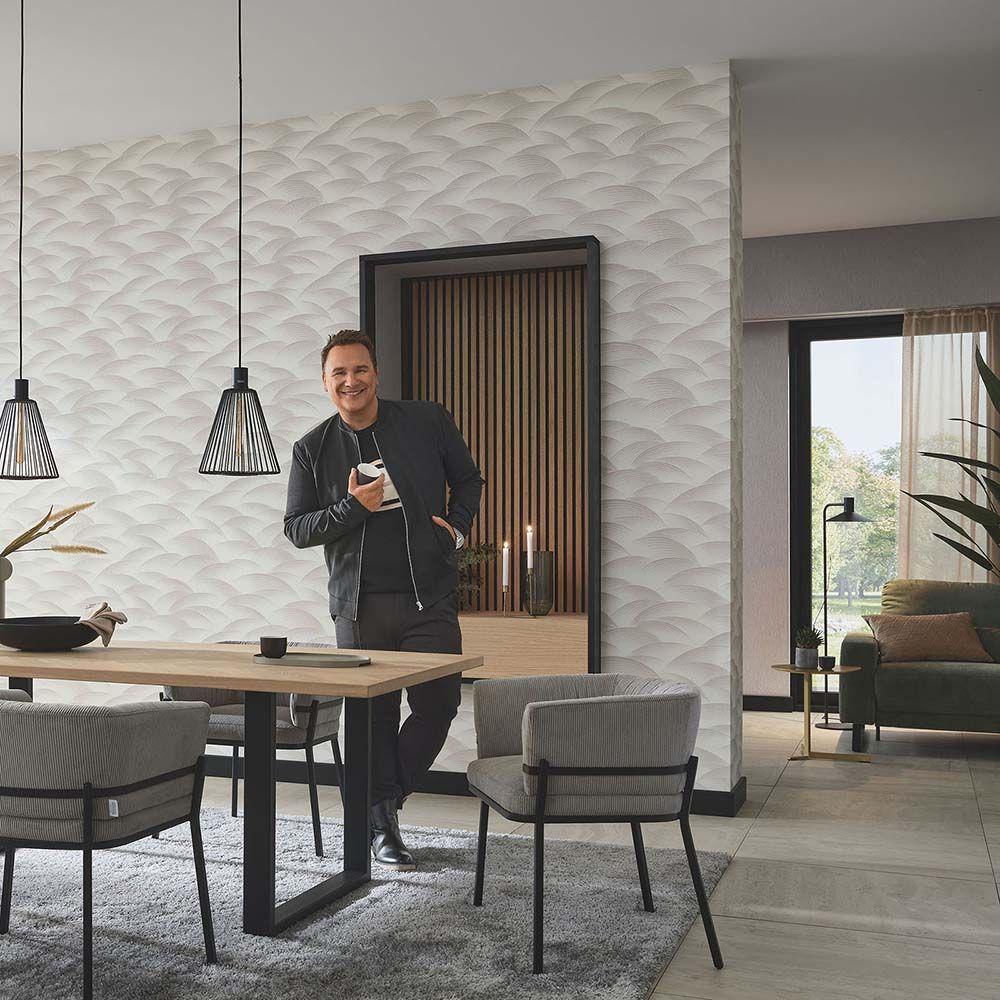 Bølgetapet, mønstret tapet Fashion for Walls 4 af Guido Maria Kretschmer beige