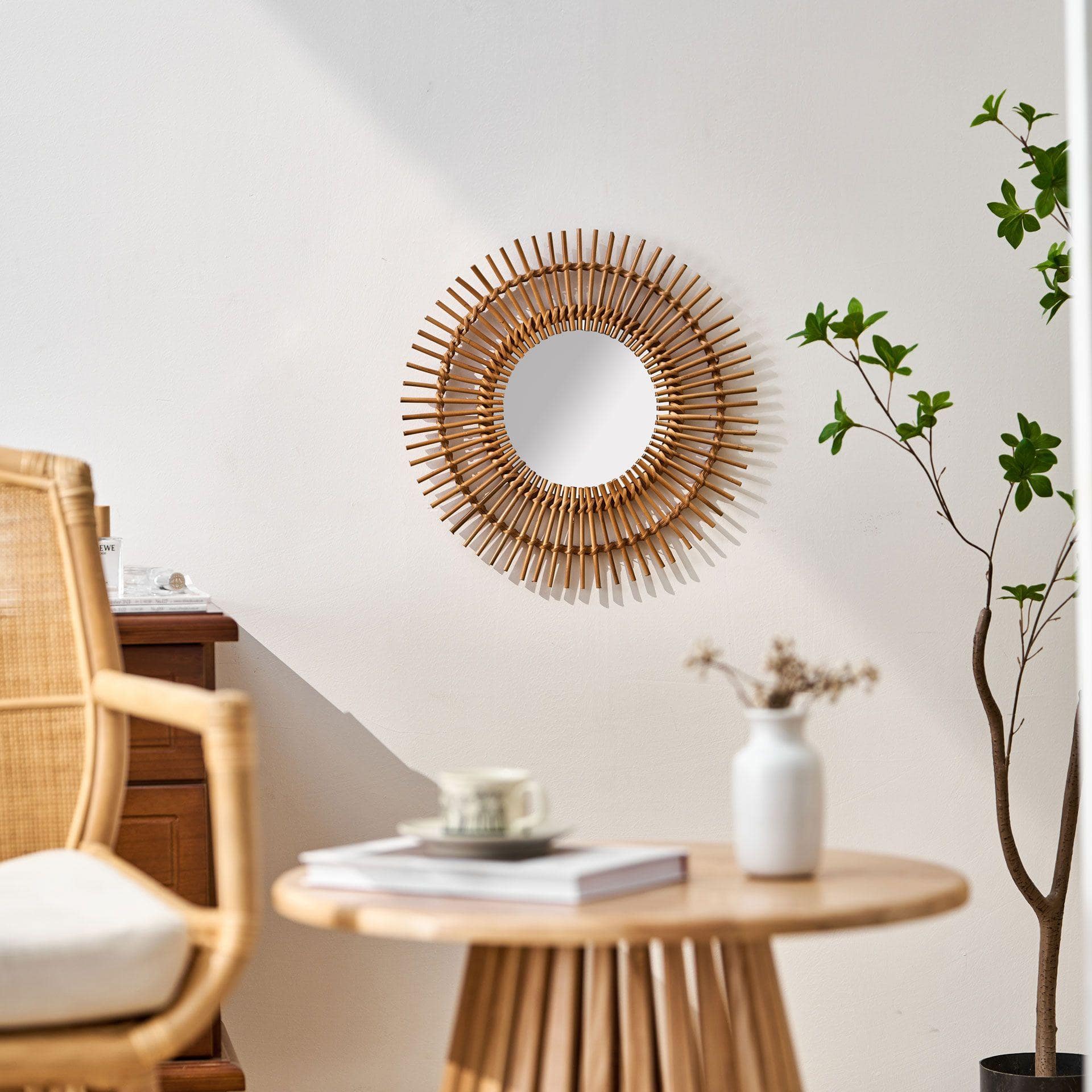 Wandspiegel rund Boho  - Tunis - Ø 40 cm
