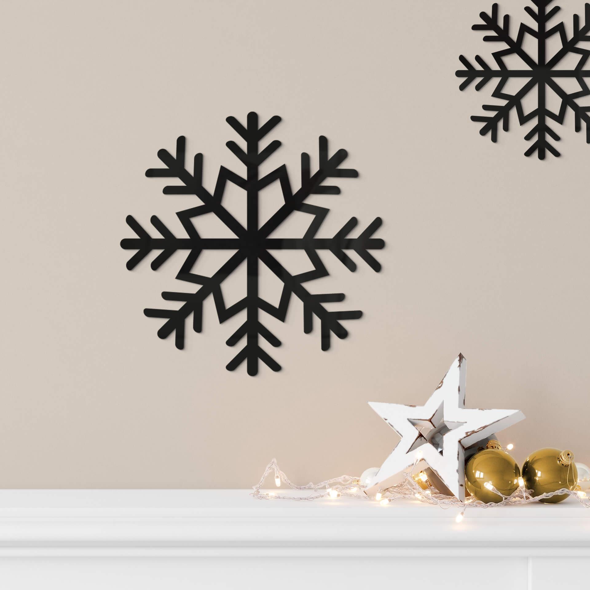 Decoración navideña copo de nieve - decoración acrílica