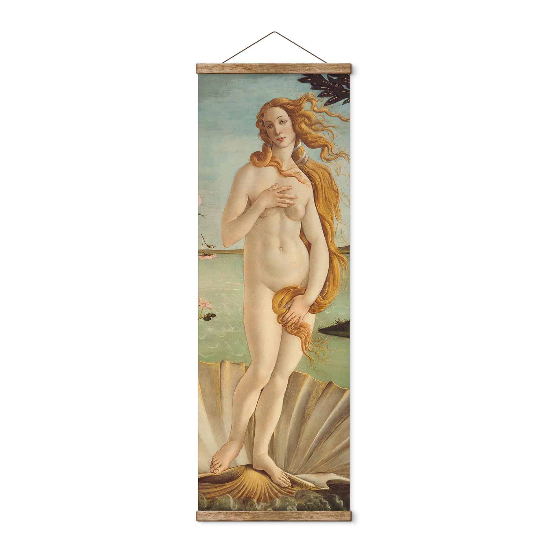 Tekstil plakat Botticelli - Venus' fødsel - Panorama