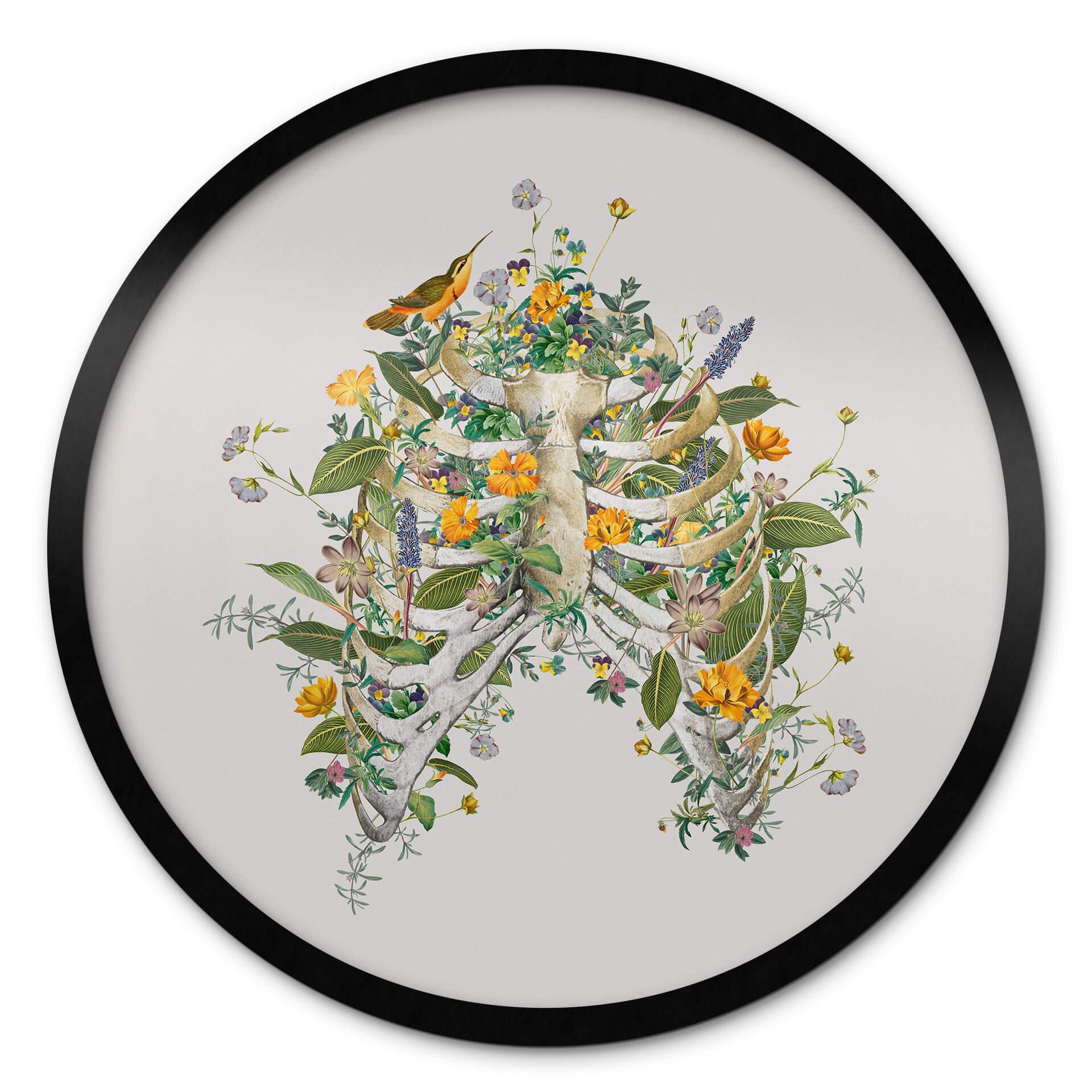 Póster Frida Floral Studio - Tórax Floral - Redondo