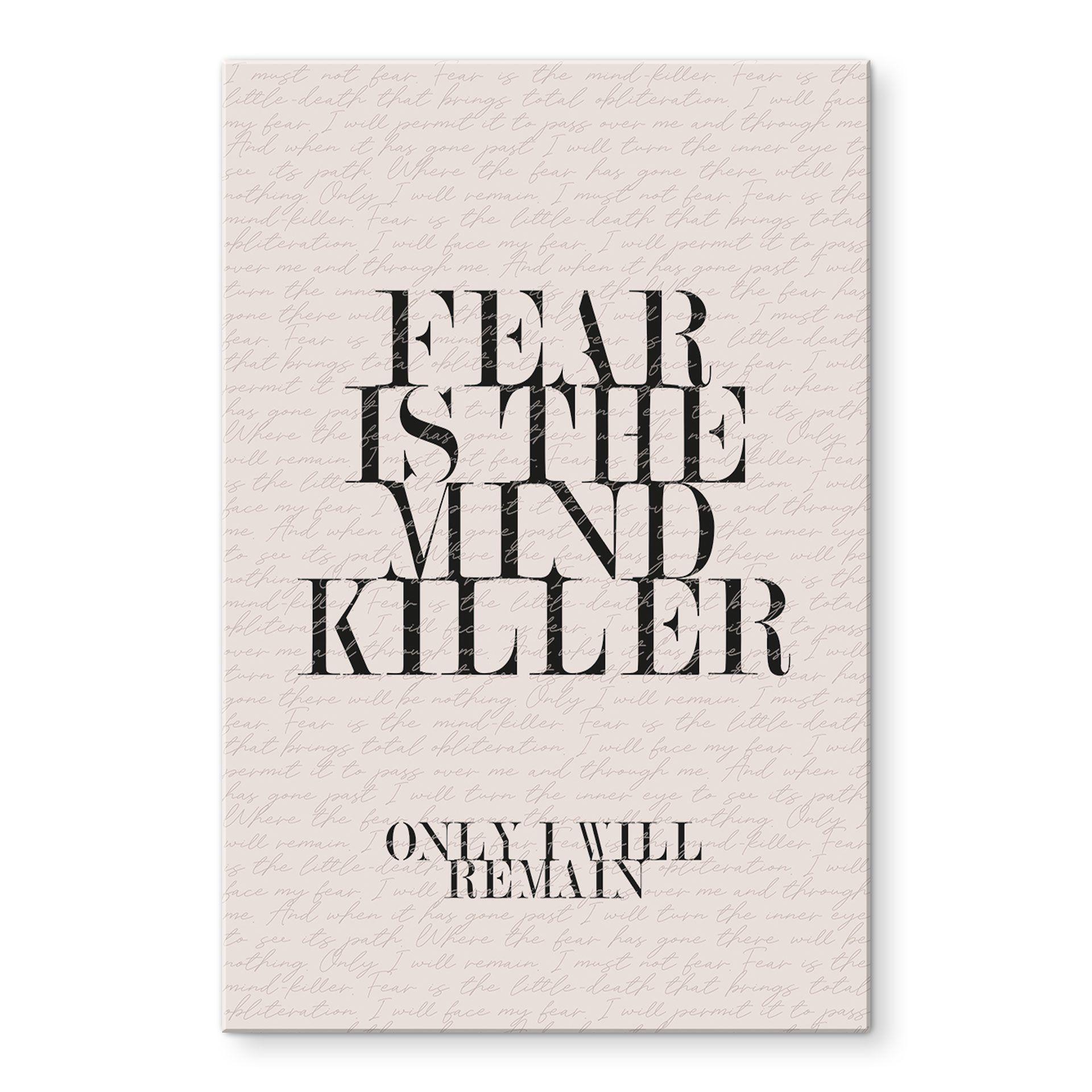 Akrylbillede Filmcitat fra Dune - Fear is the Mind-Killer