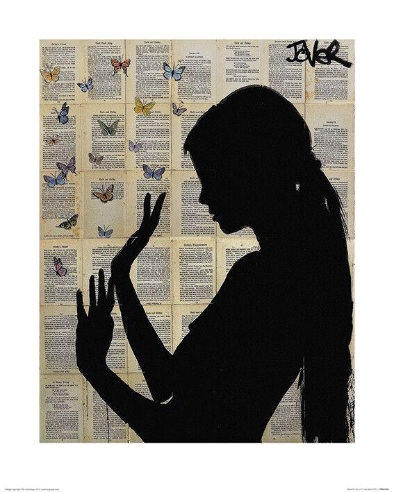Plakat Loui Jover - Butterfly Days kunsttryk, Loui Jover (40 x 50 cm)