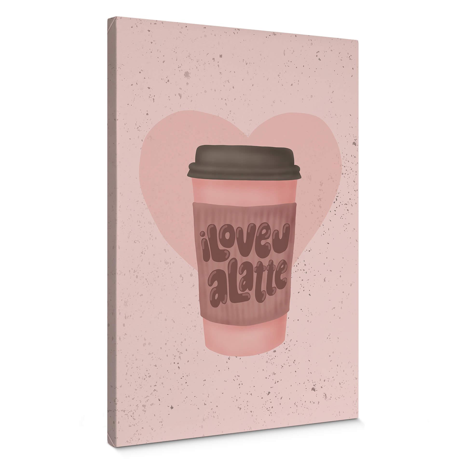 Cuadro lienzo Café - Eleonora - Love you a Latte