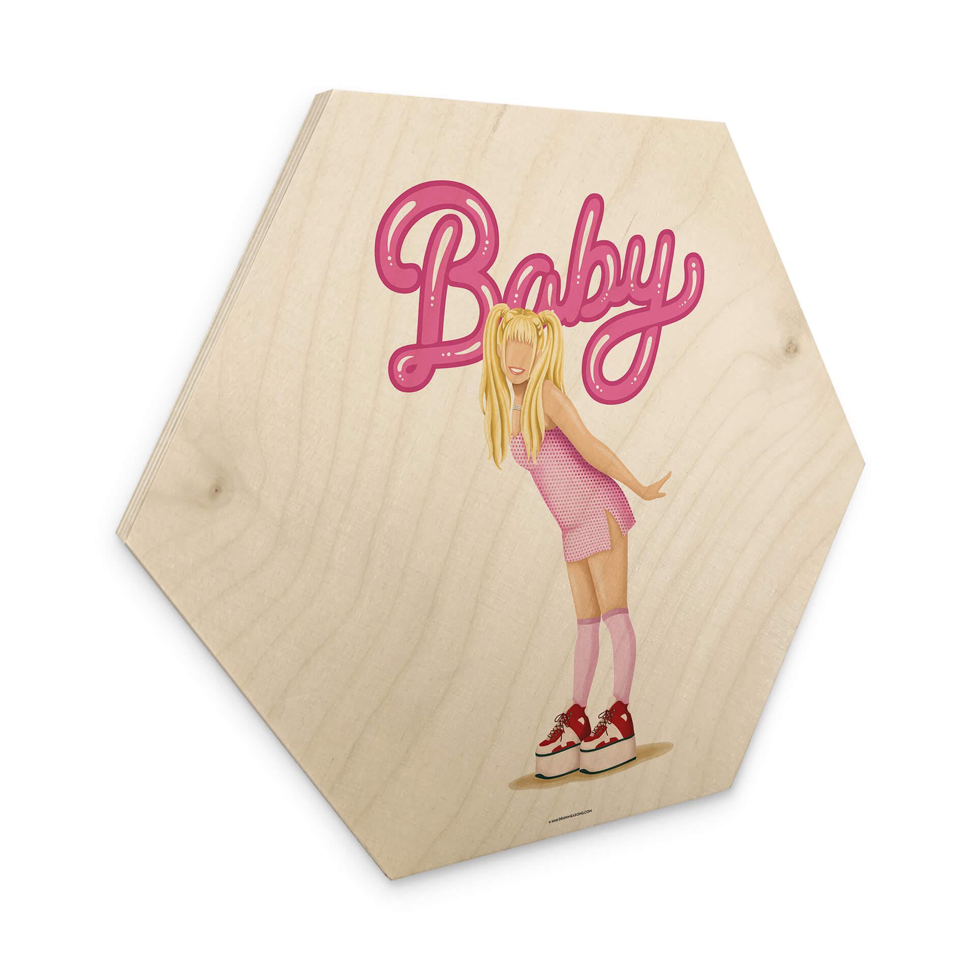 Hexagone - Bois placage bouleau Tohmé - Baby