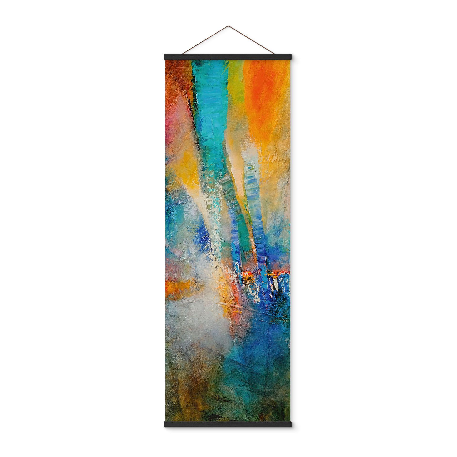 Póster de tela Luz urbana en azul y naranja - Schmucker - Panorama