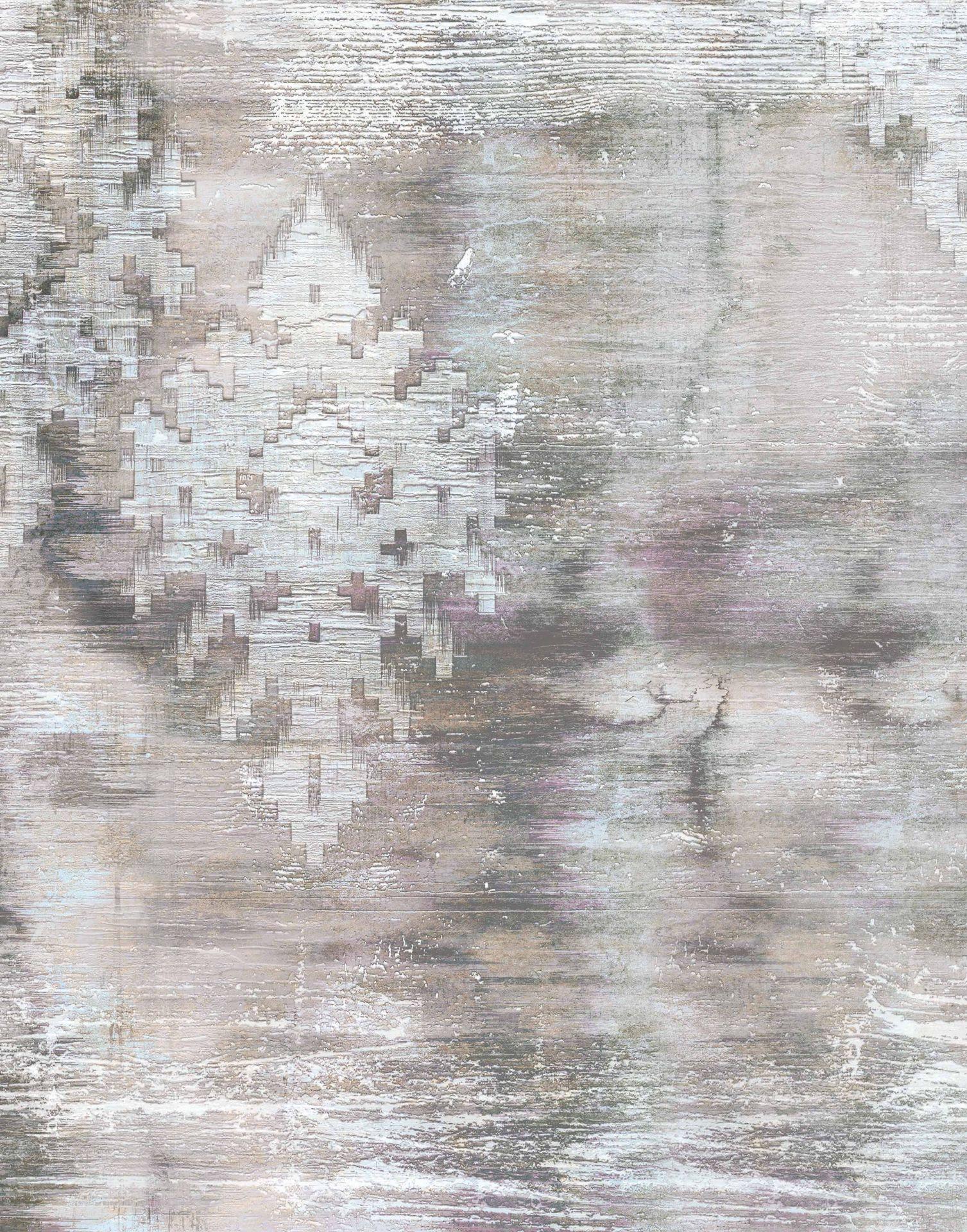 Fototapet med motiv abstrakt tekstur med ornamentalt mønster i gråbeige 2,7 x 2,12 m