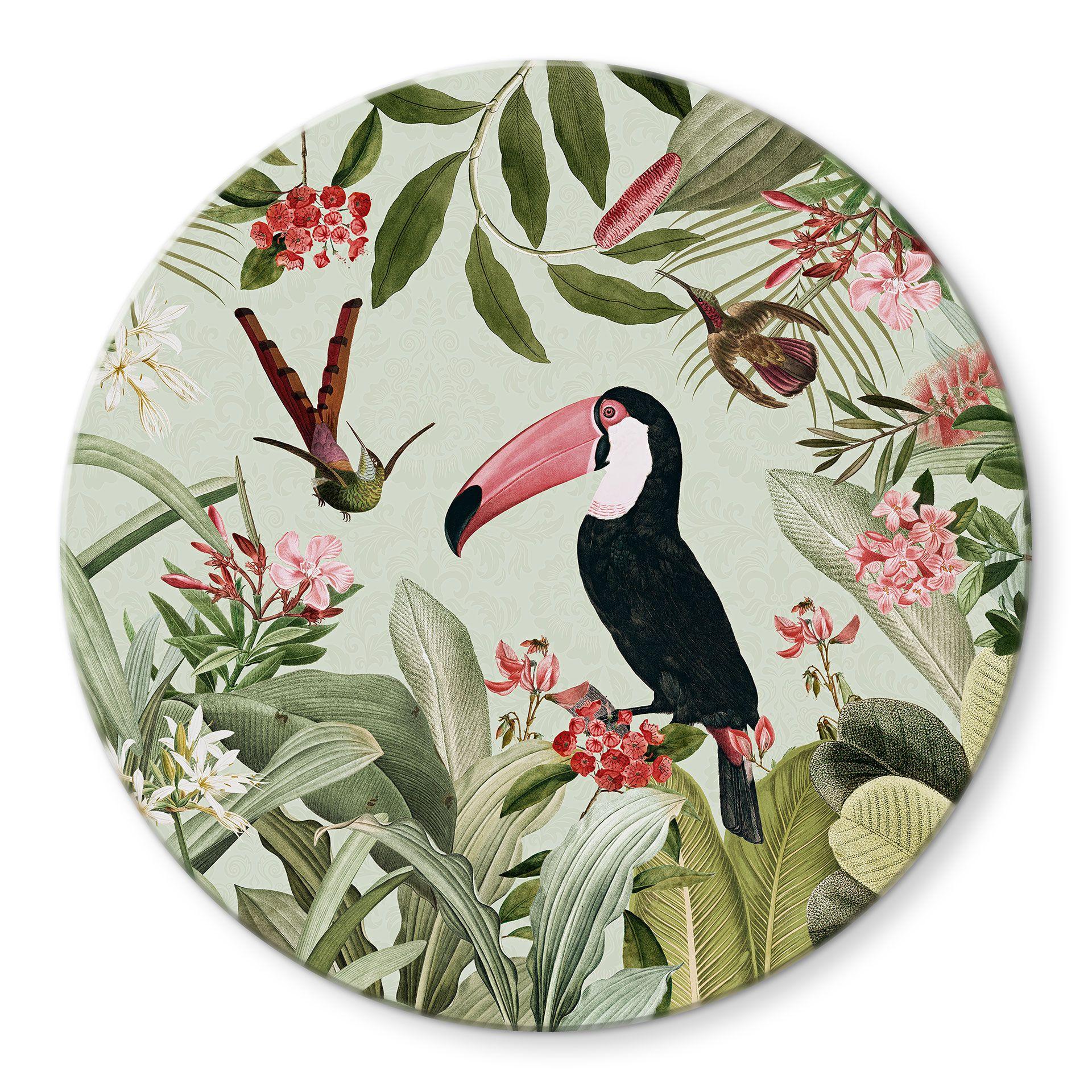 Glasbillede - Tukan i et jungleparadis - UN Designs