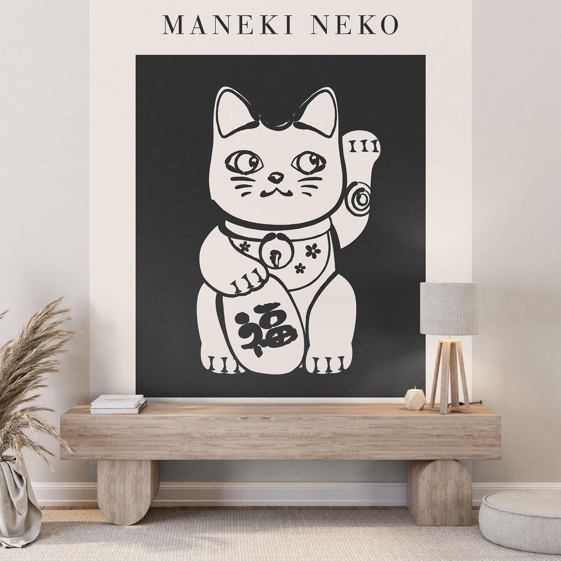 Fotomural Maneki Neko - El gato de la suerte | Winkekatze - KsanaKalpa