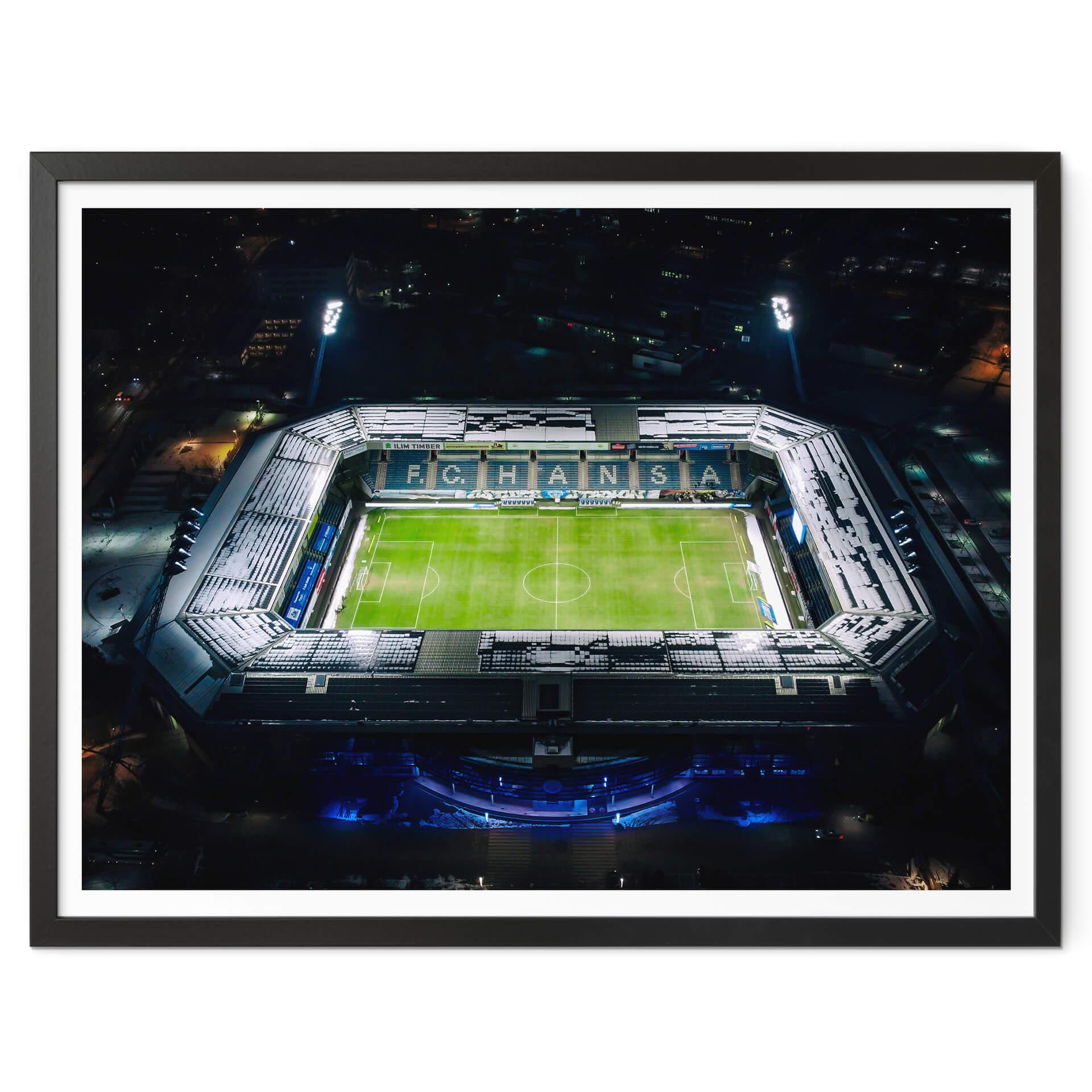 Póster Vista aérea del estadio del FC Hansa Rostock