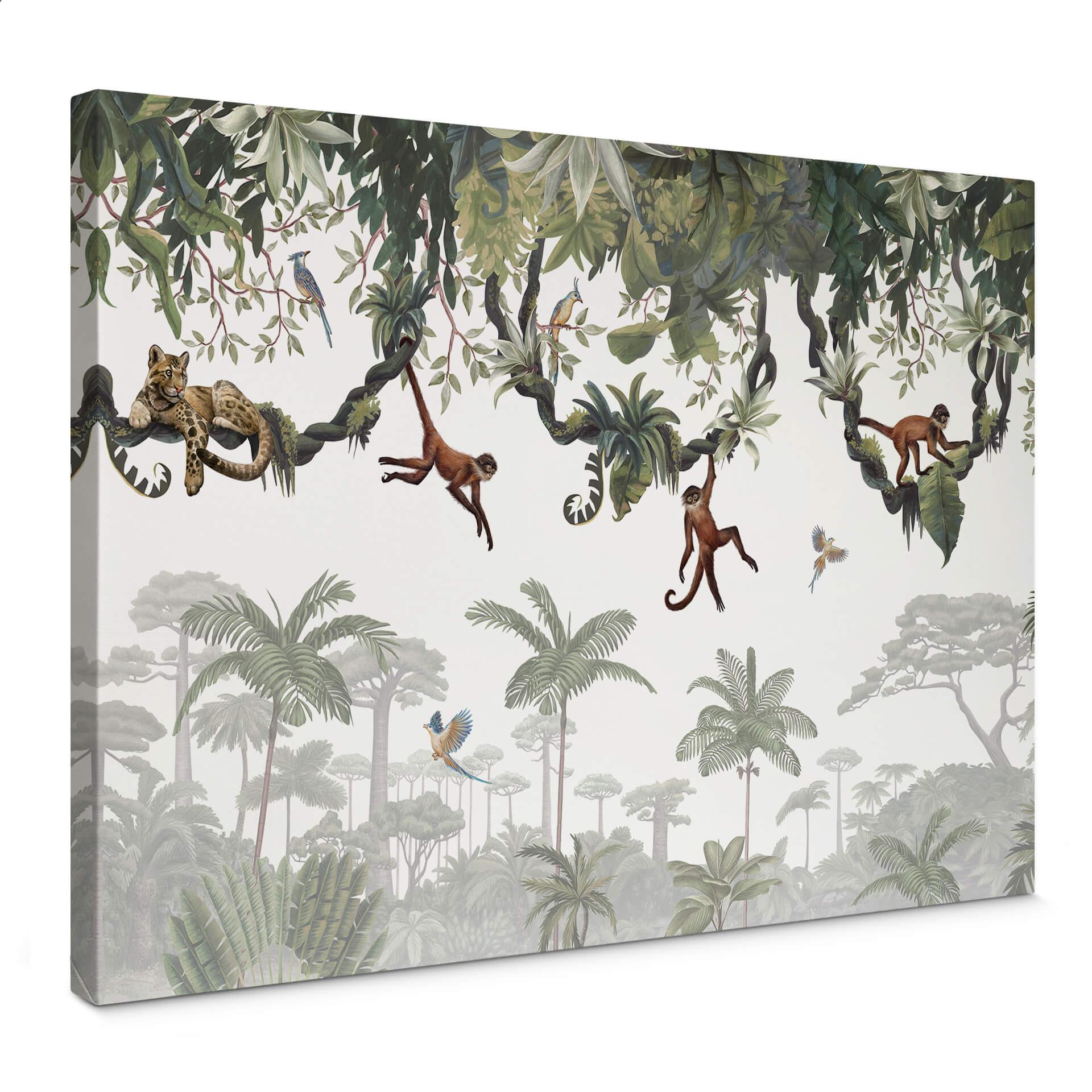 Cuadro lienzo habitación infantil Kikki Belle - Cheeky monkeys