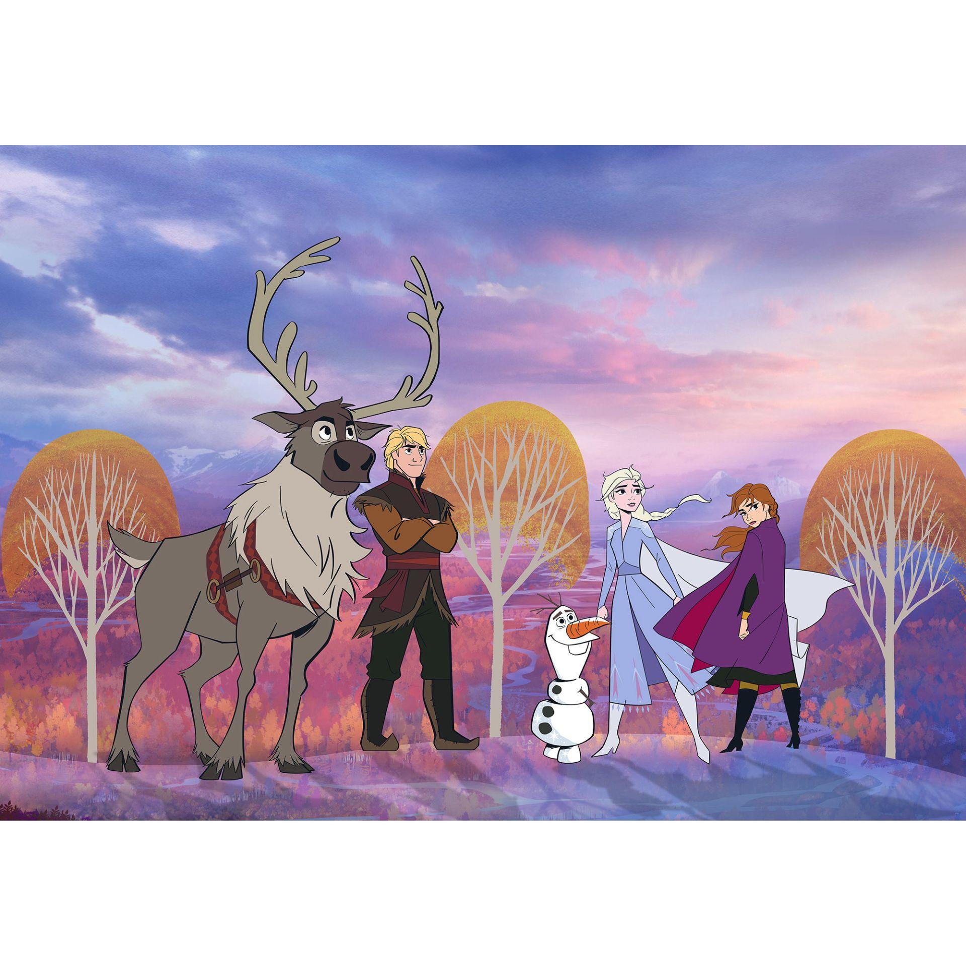 Non-woven tapet - Frozen Autumn Forest - 400 x 280 cm