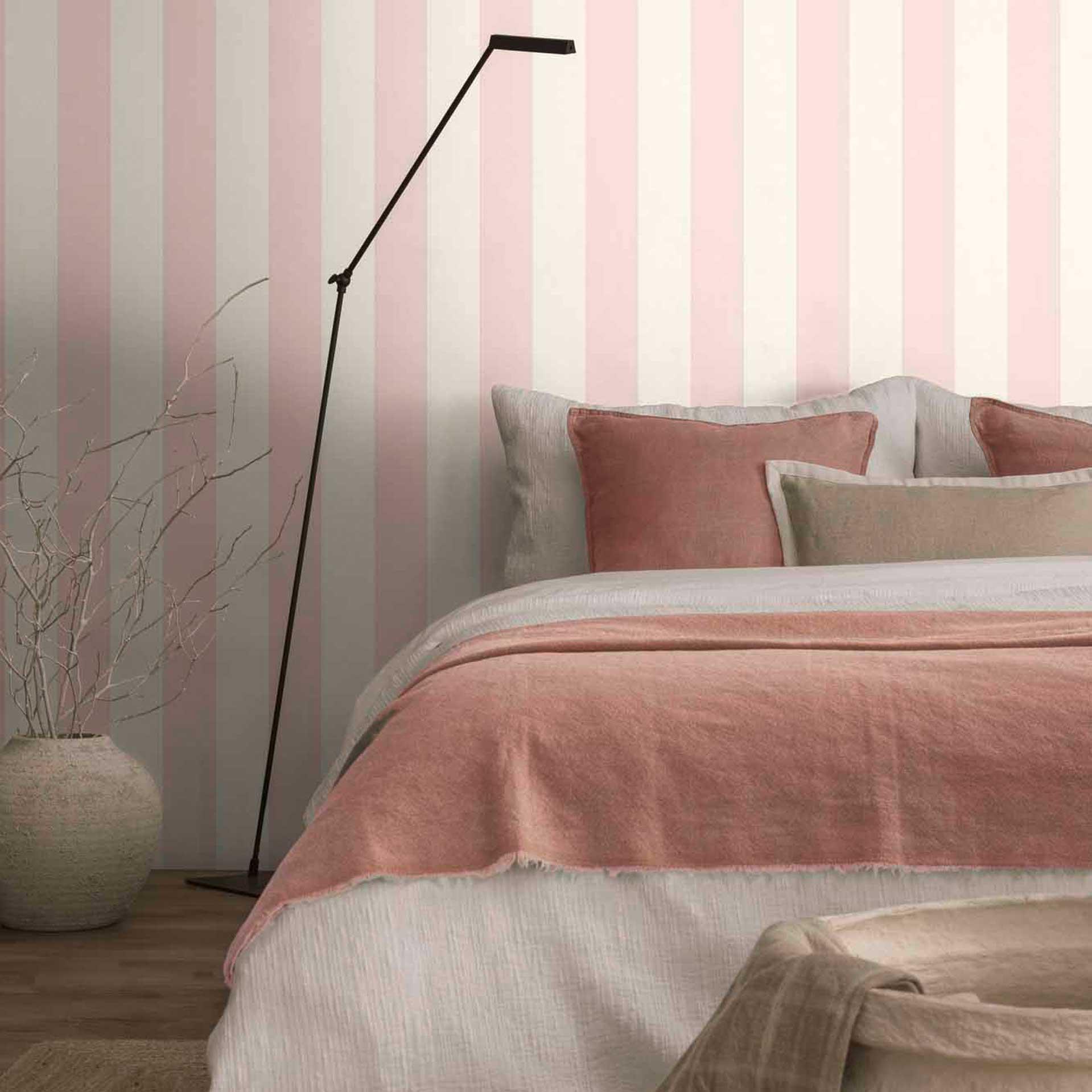 A.S. Création Trendwall 2 - Papier peint intissé à rayures, rosé