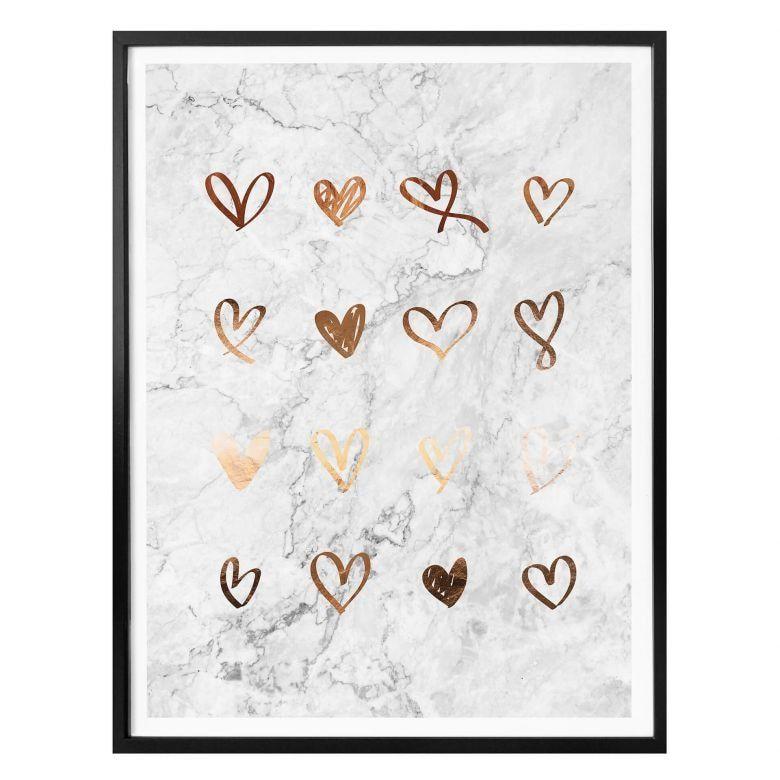 Póster look cobre - corazones