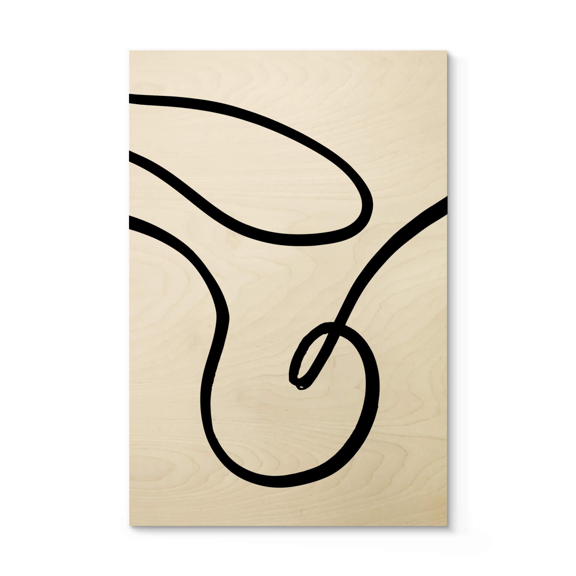 Cuadro de madera 1X Studio - Abstracción curvilínea