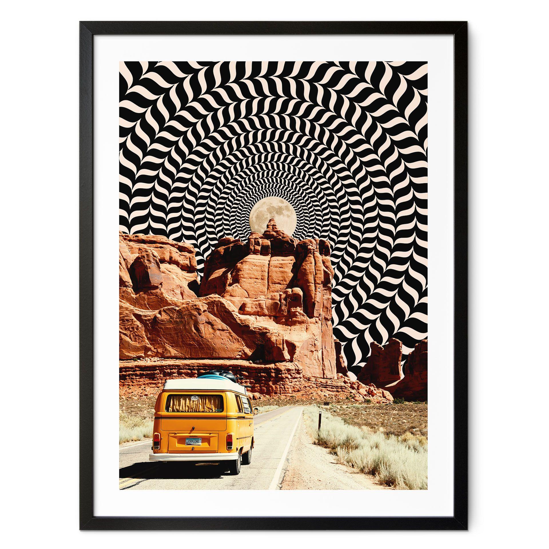 Póster Roadtrip - Viaje a la luna - Taudalpoi