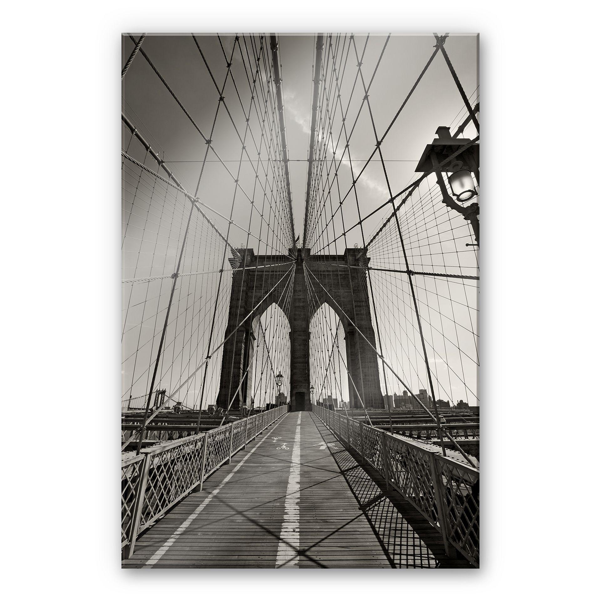 Akrylbillede Brooklyn Bridge perspektiv