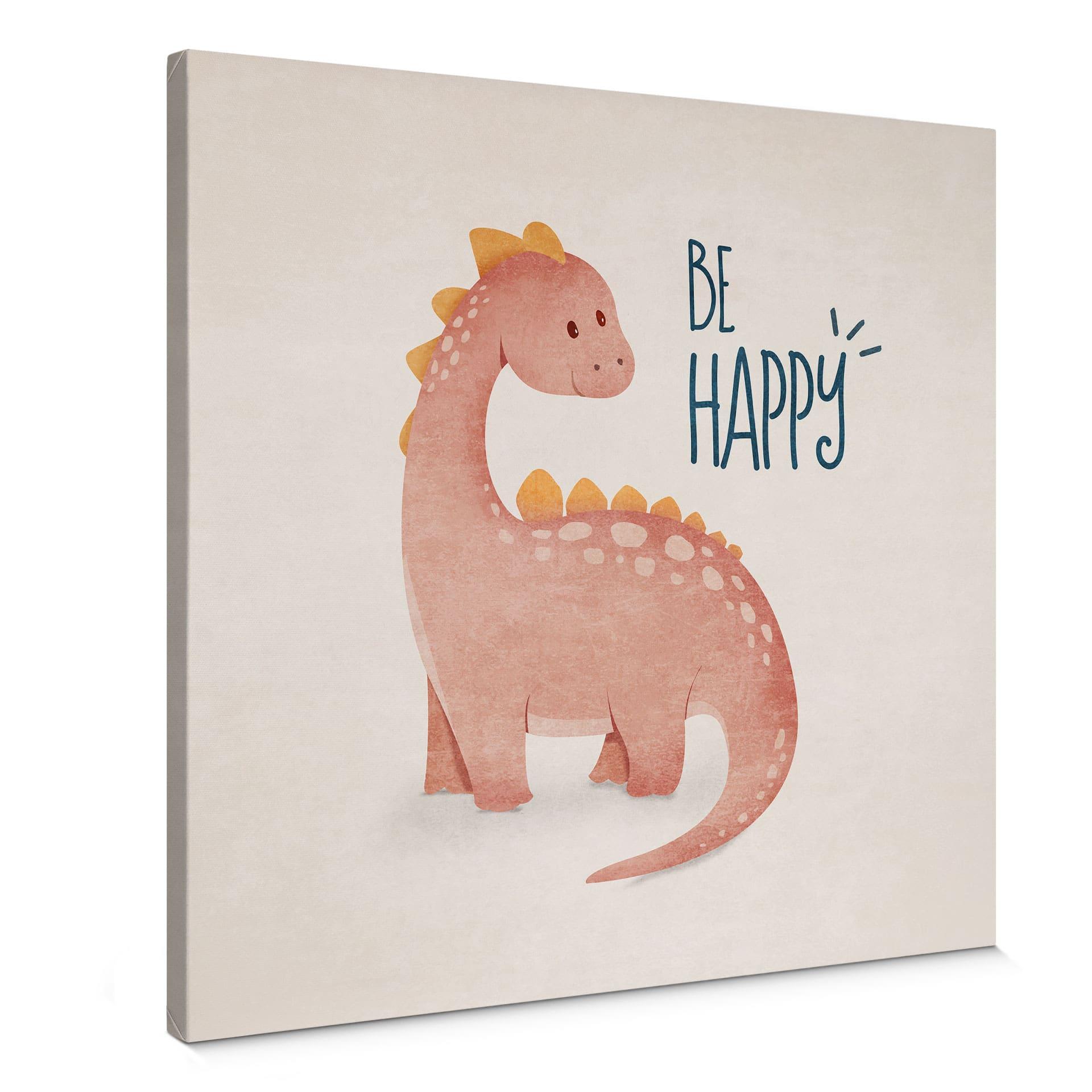 Lienzo Dino Be Happy - Brachiosaurus - Tunaboylu - Cuadrado