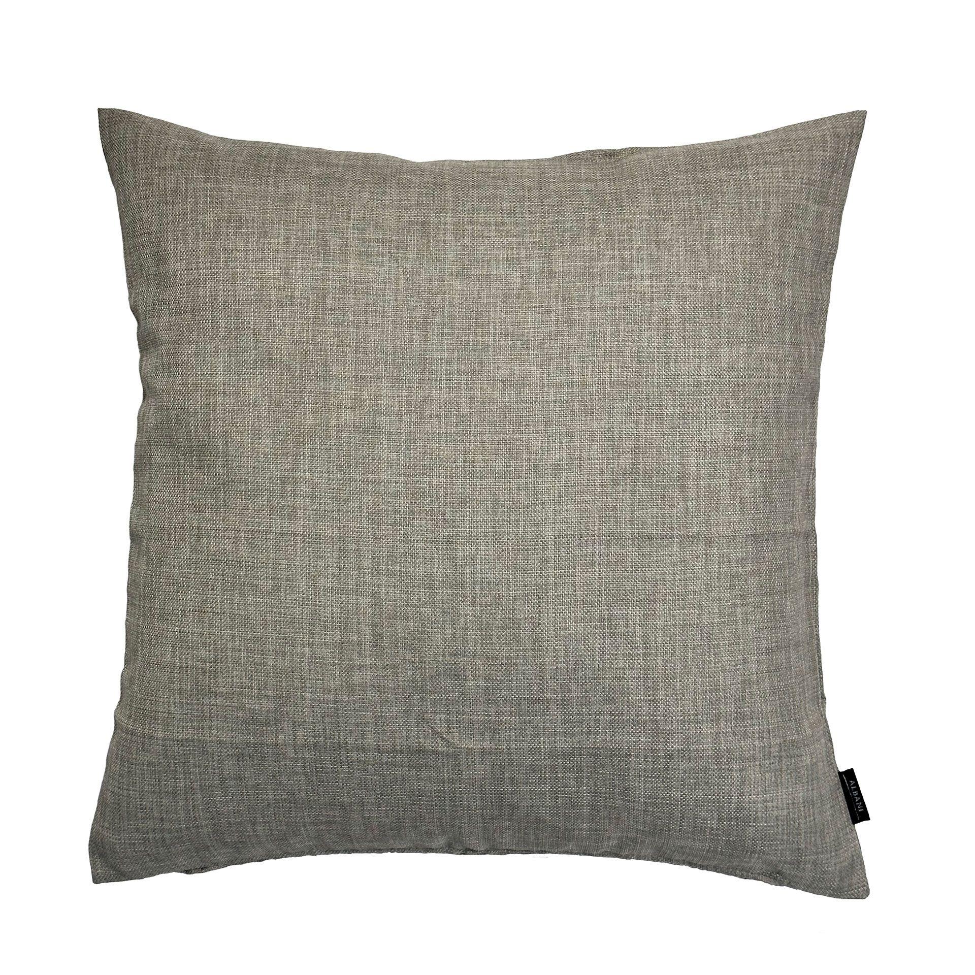 Uni Kissenhülle in silber in 40x40 cm