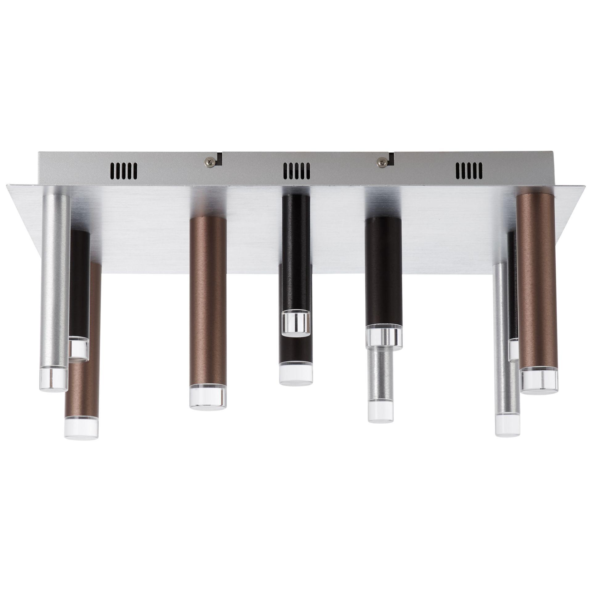 Deckenleuchte Eddy, braun, 35 x 50 cm, Metall Deckenlampe