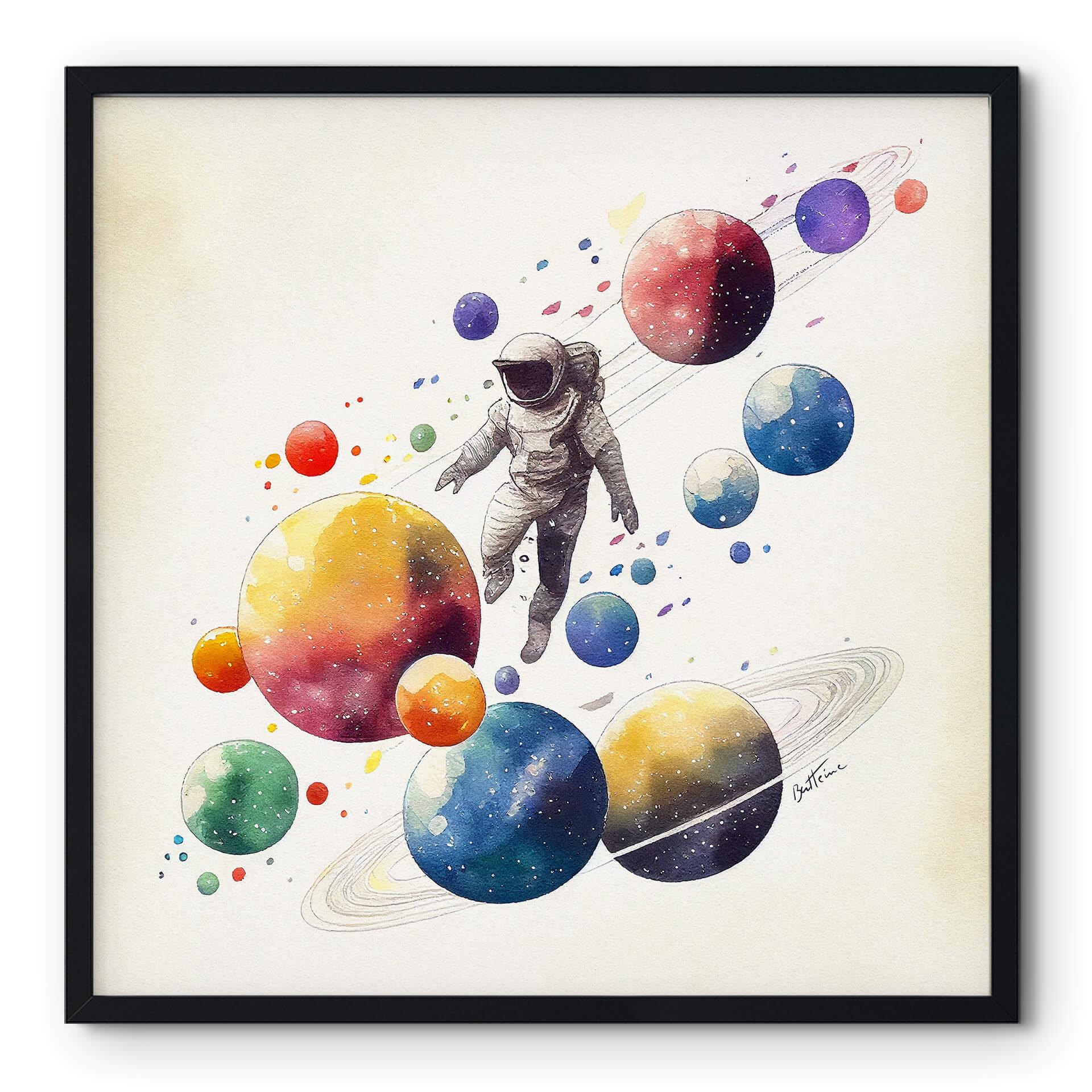 Plakat Heine - Flying Astronaut