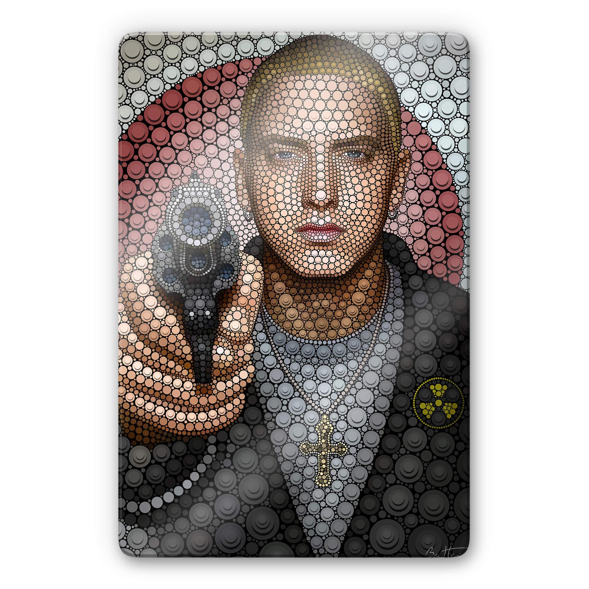 Glasschilderij Ben Heine - Circlism: Eminem