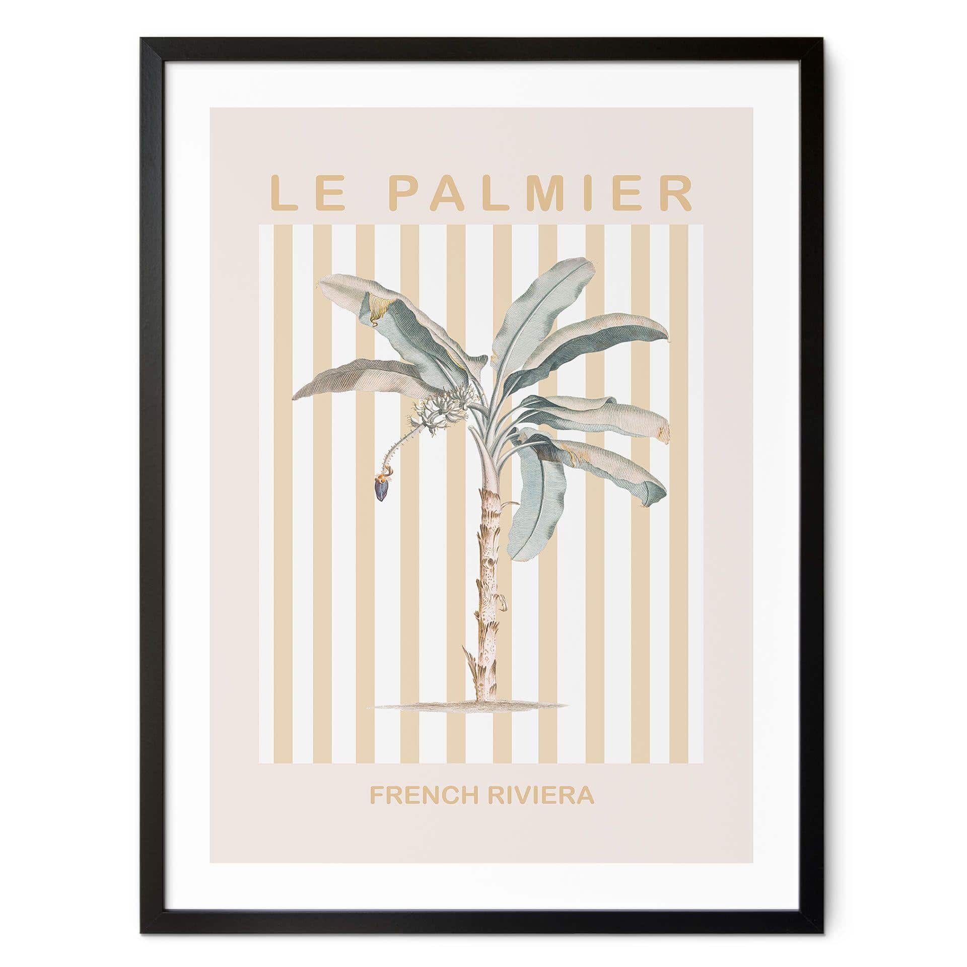 Póster Palmera en la Costa Azul - Grace Digital Art