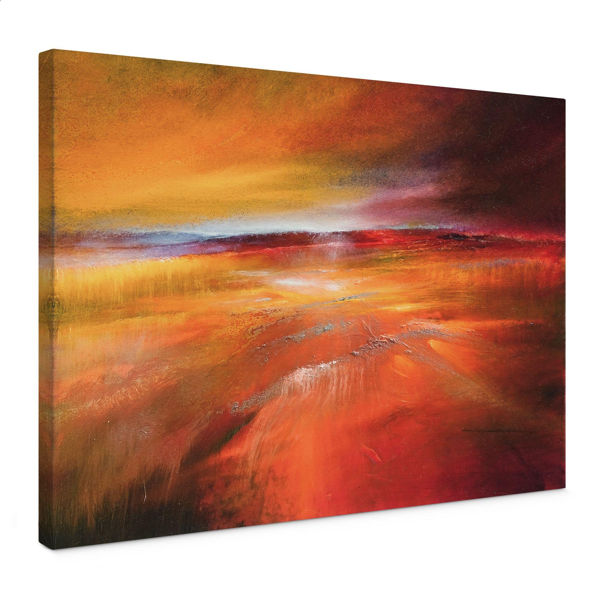 Tableau sur toile Paysage d'automne au crépuscule - Schmucker