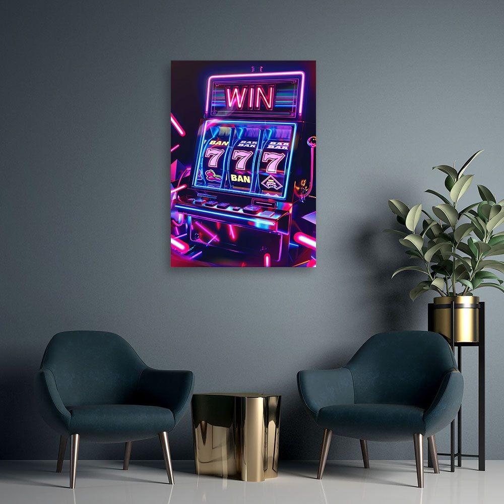 Canvasbillede, Neon spillemaskine