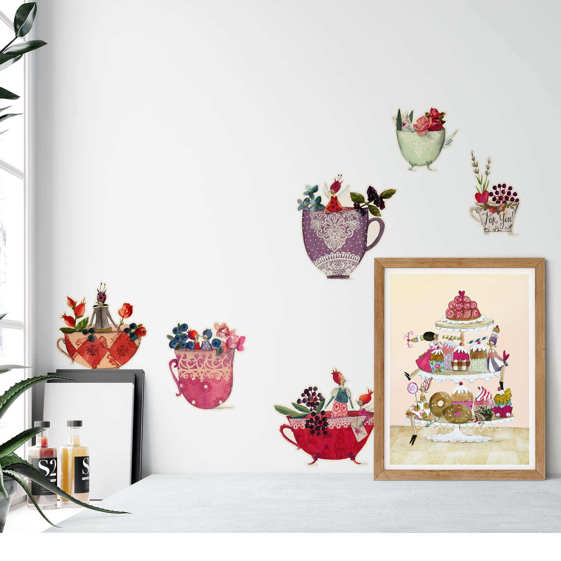 Leffler Wallsticker - Drømmekopper