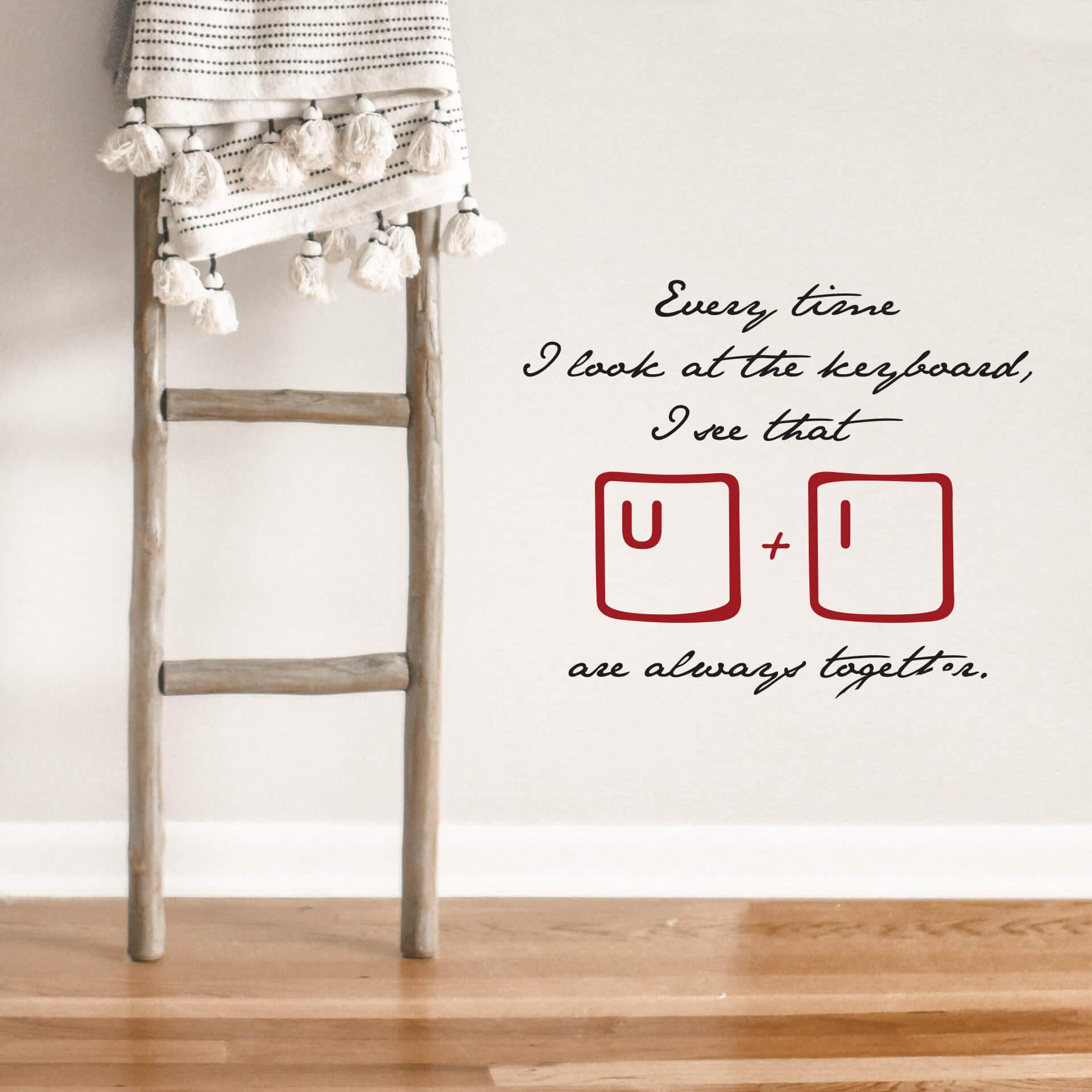 Wallsticker - Every time I look... (2-farvet)
