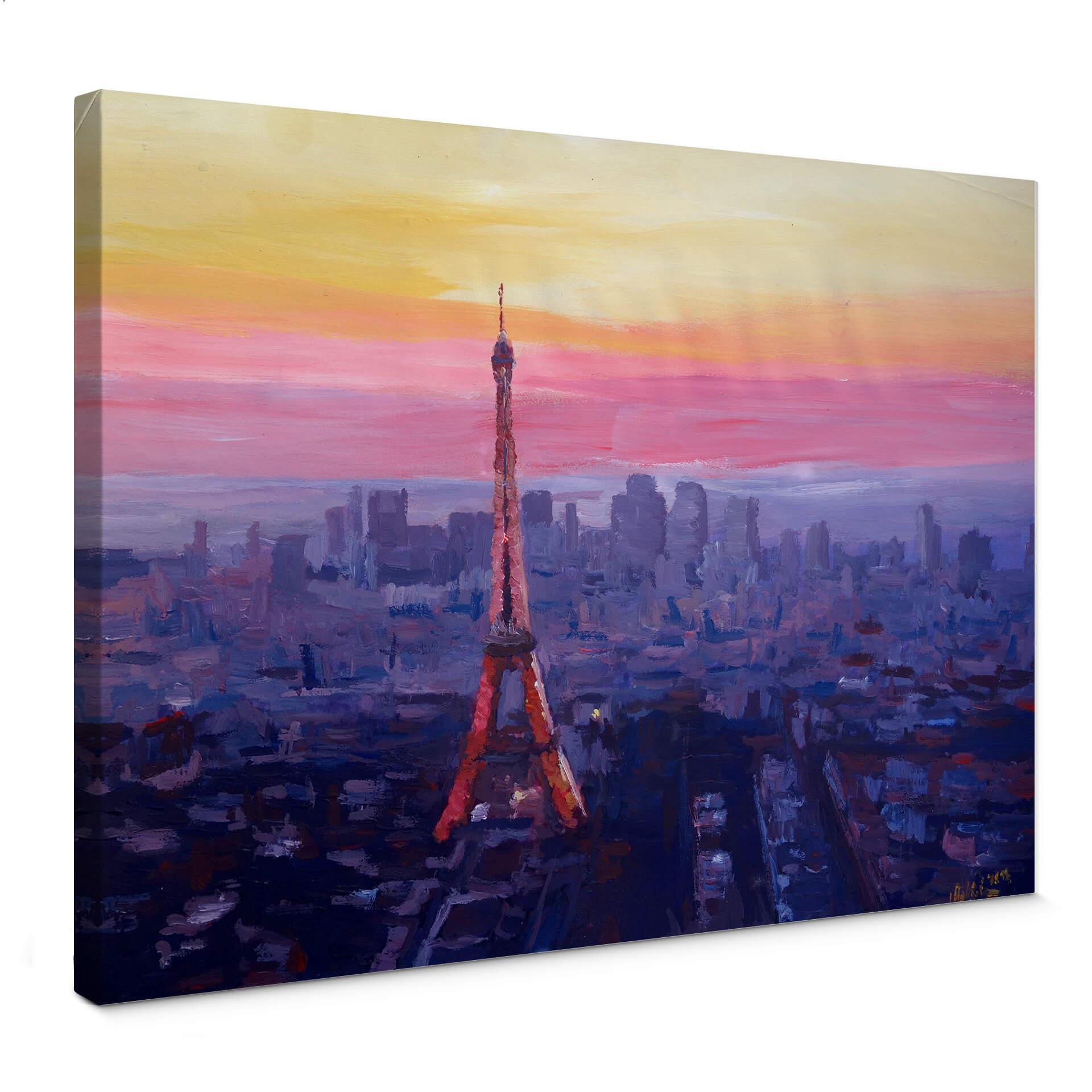 Lienzo Bleichner - Torre Eiffel de París al atardecer