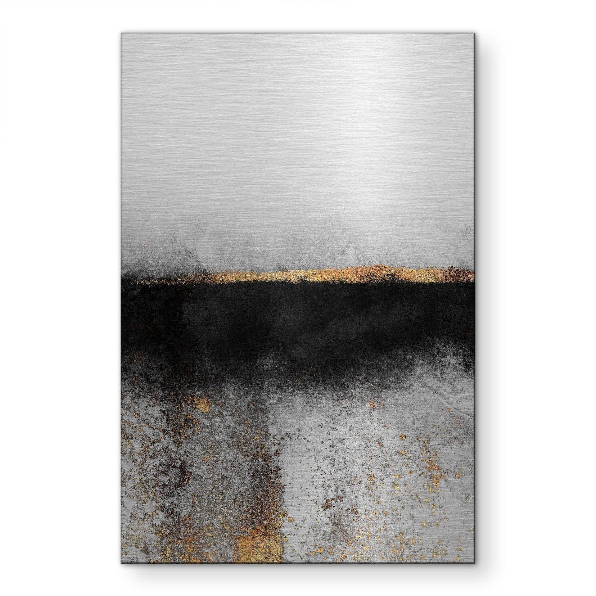 Alu-Dibond spazzolato con Effetto Oro, Argento e Rame - Fuliggine e oro - Fredriksson
