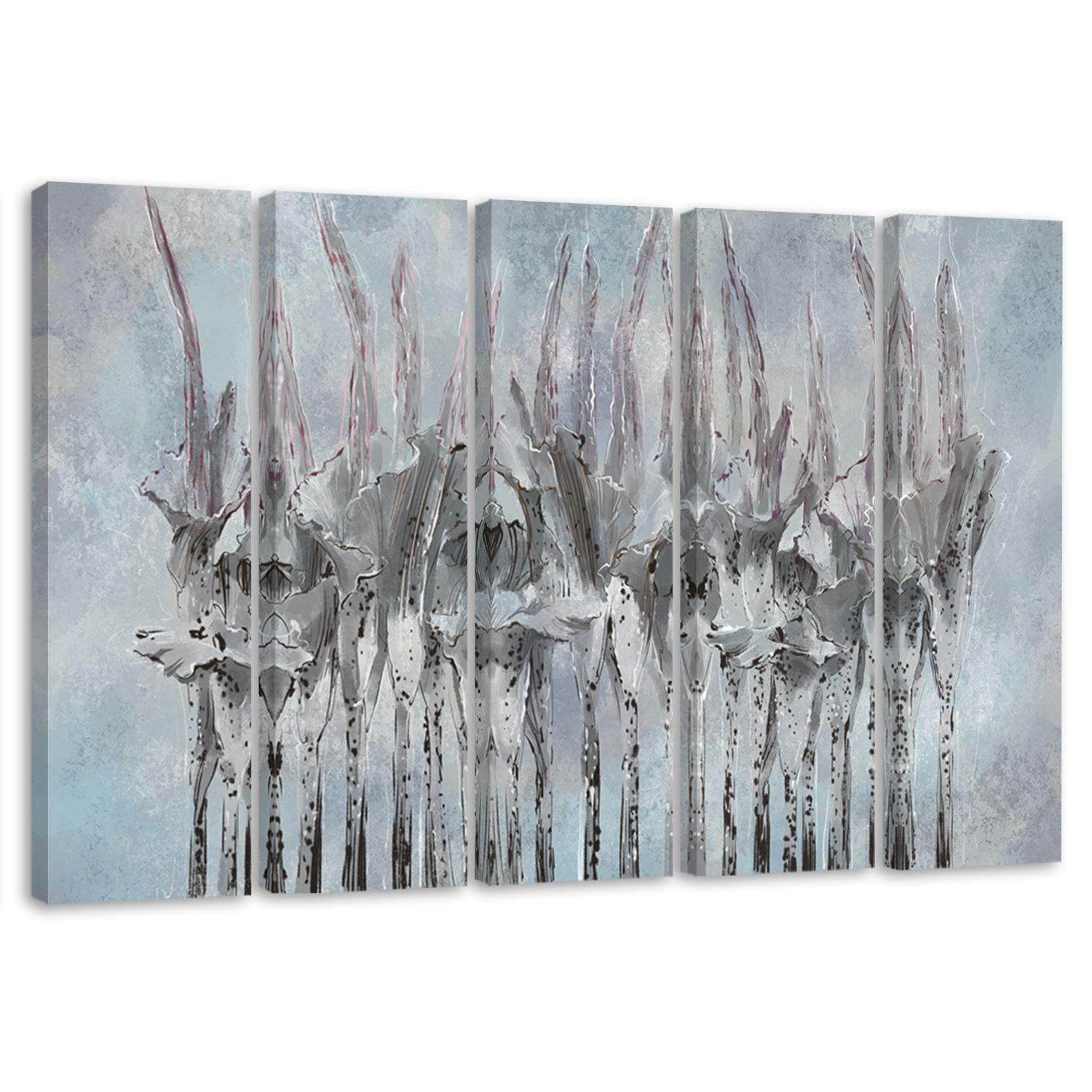 Lærred print 5 dele, planter blomster Simnitło
