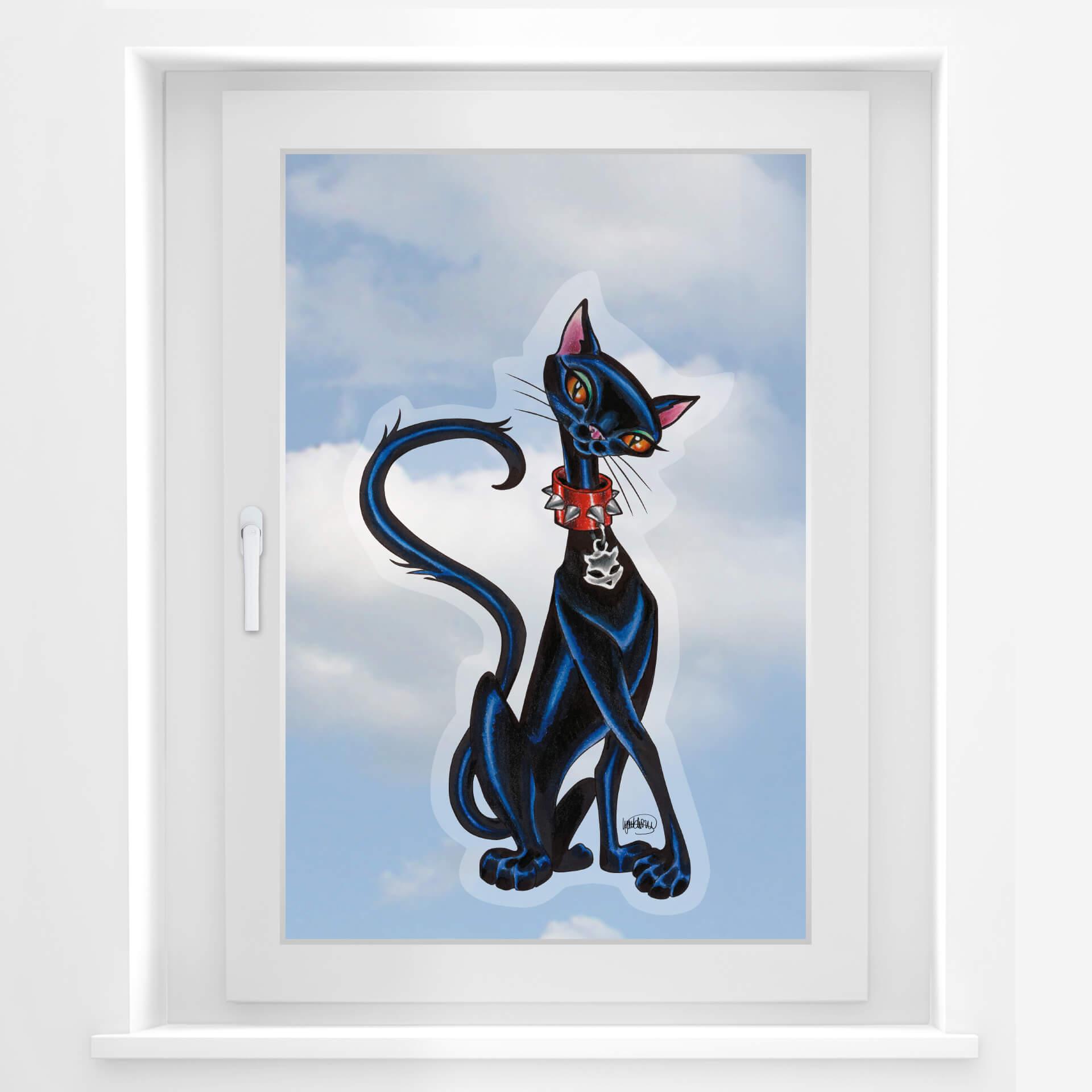 Cuadro de ventana LA Ink Gato siamés