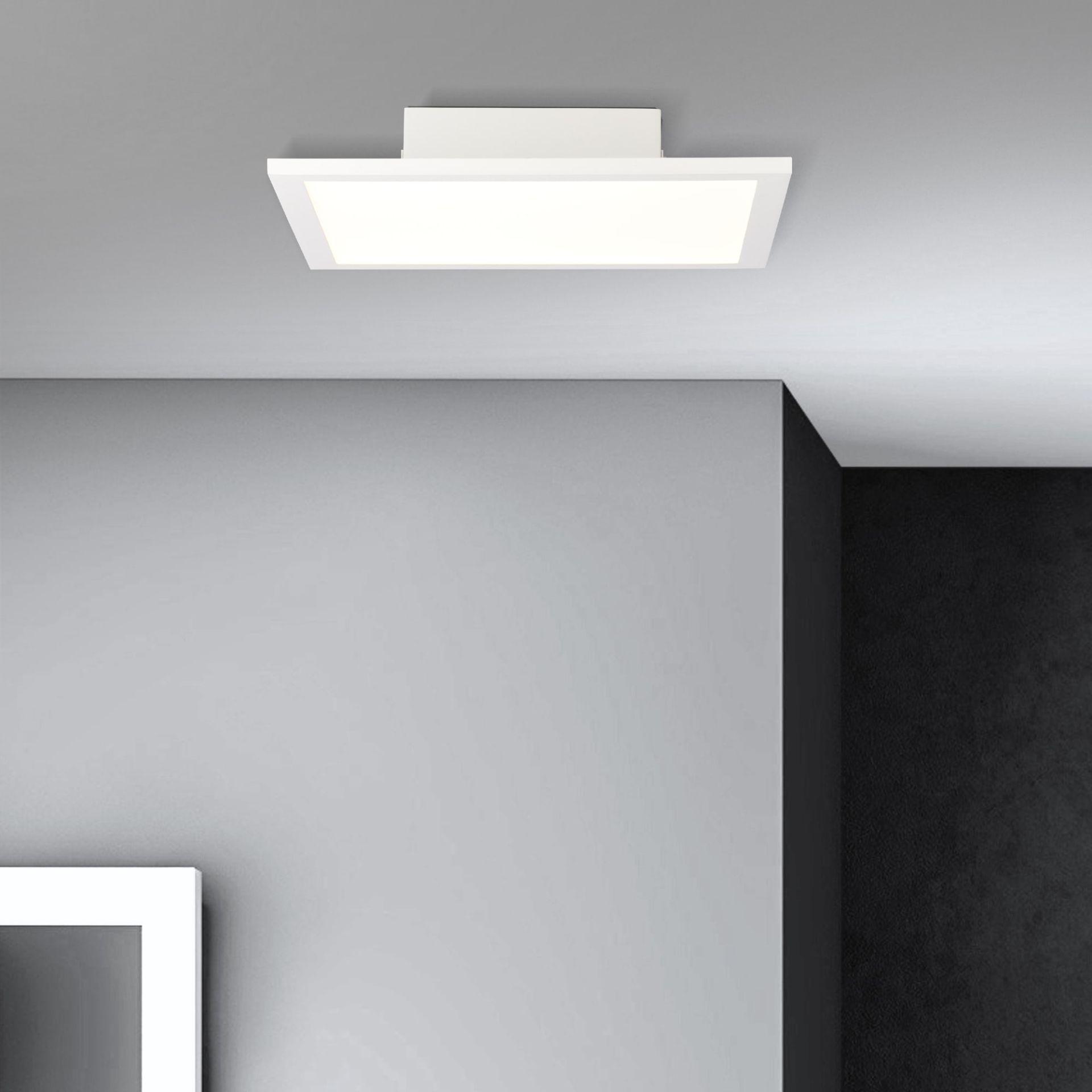 Aufbaupaneel Constantin, weiß, 29,5 x 29,5 cm, Metall Led panel, dimmbar