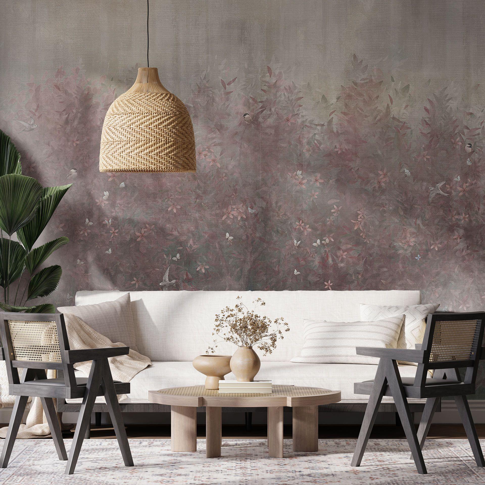 Fotobehang bos in warme herfsttinten - Ms Tiff