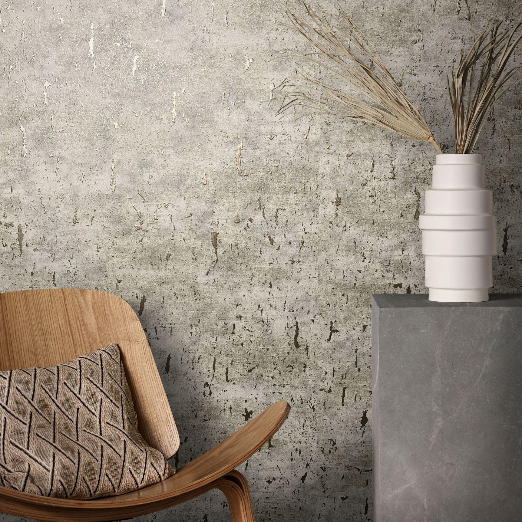 Strukturtapet, non-woven Natural Opulence i beige 