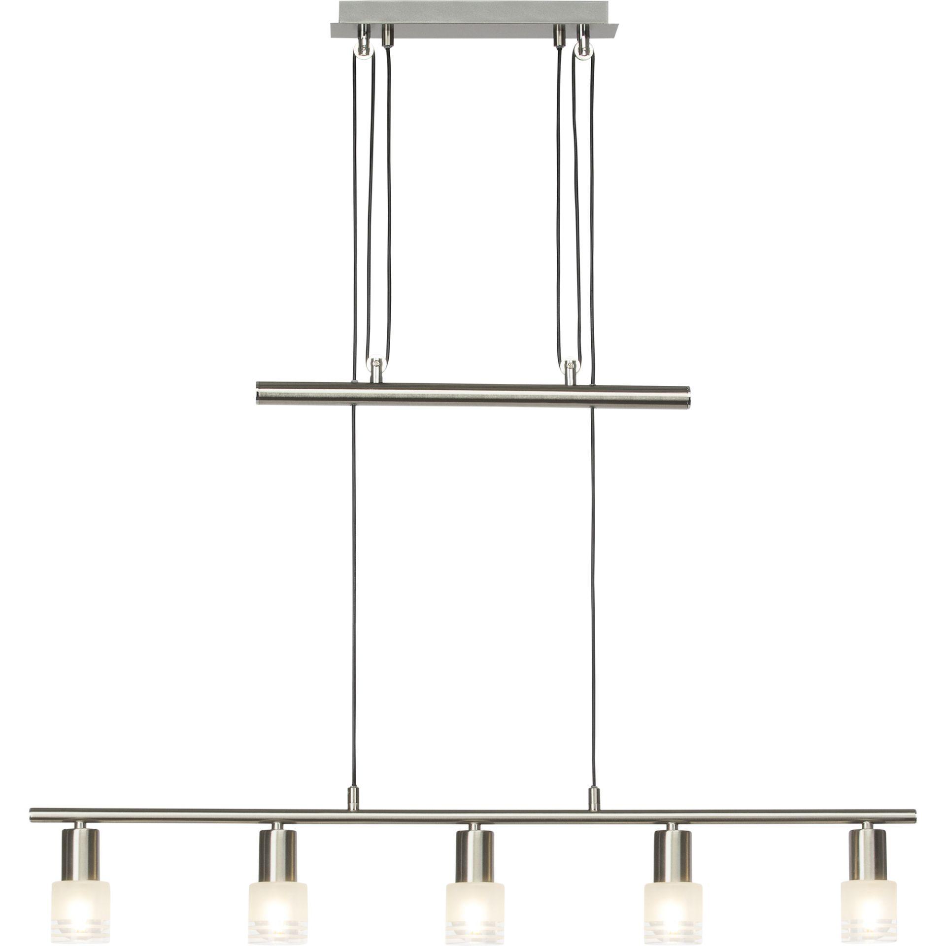 Pendelleuchte Lana, metallic, 4, 173 x 90,5 cm, Glas Pendellampe