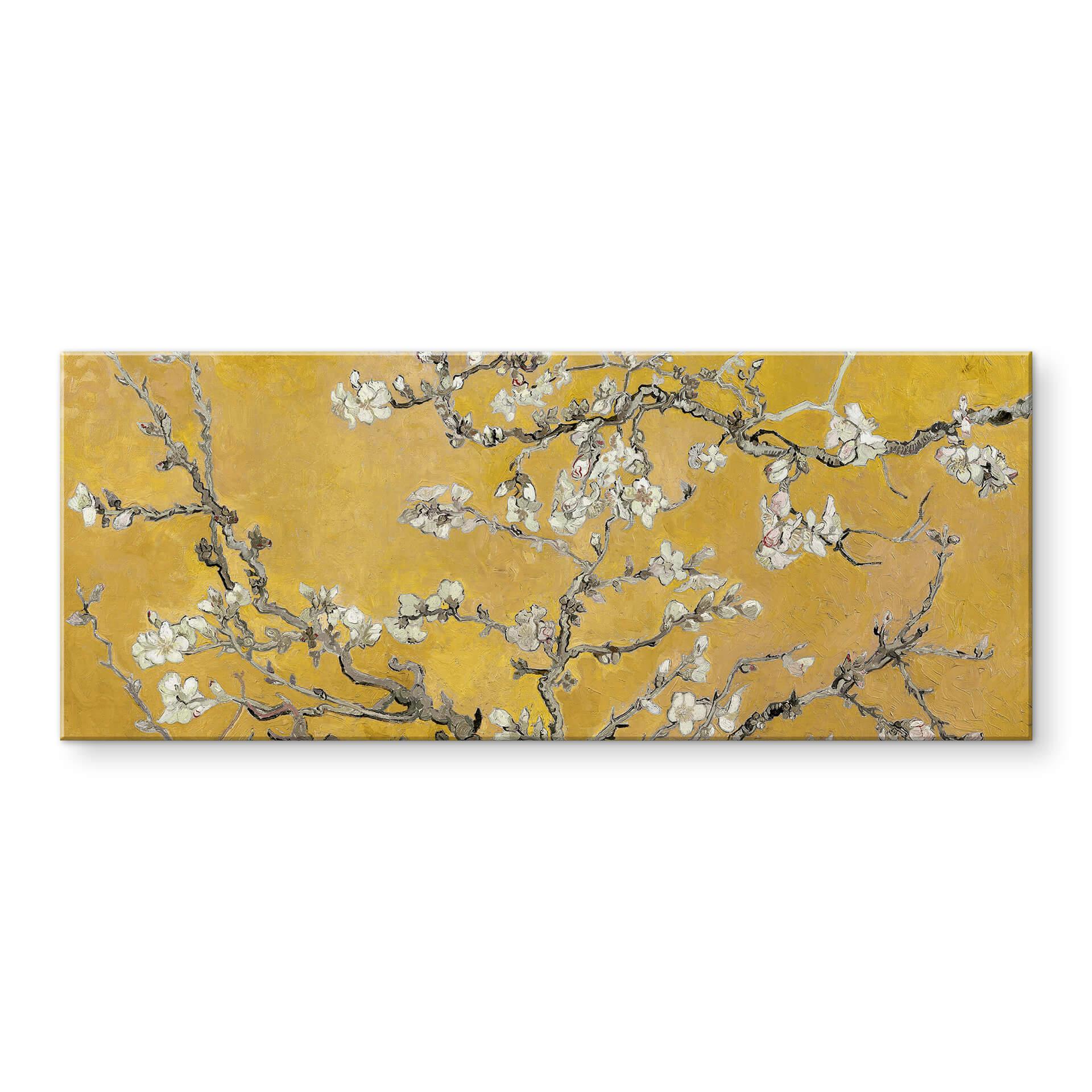 Akrylbillede van Gogh - Mandelblomst Okker - Panorama