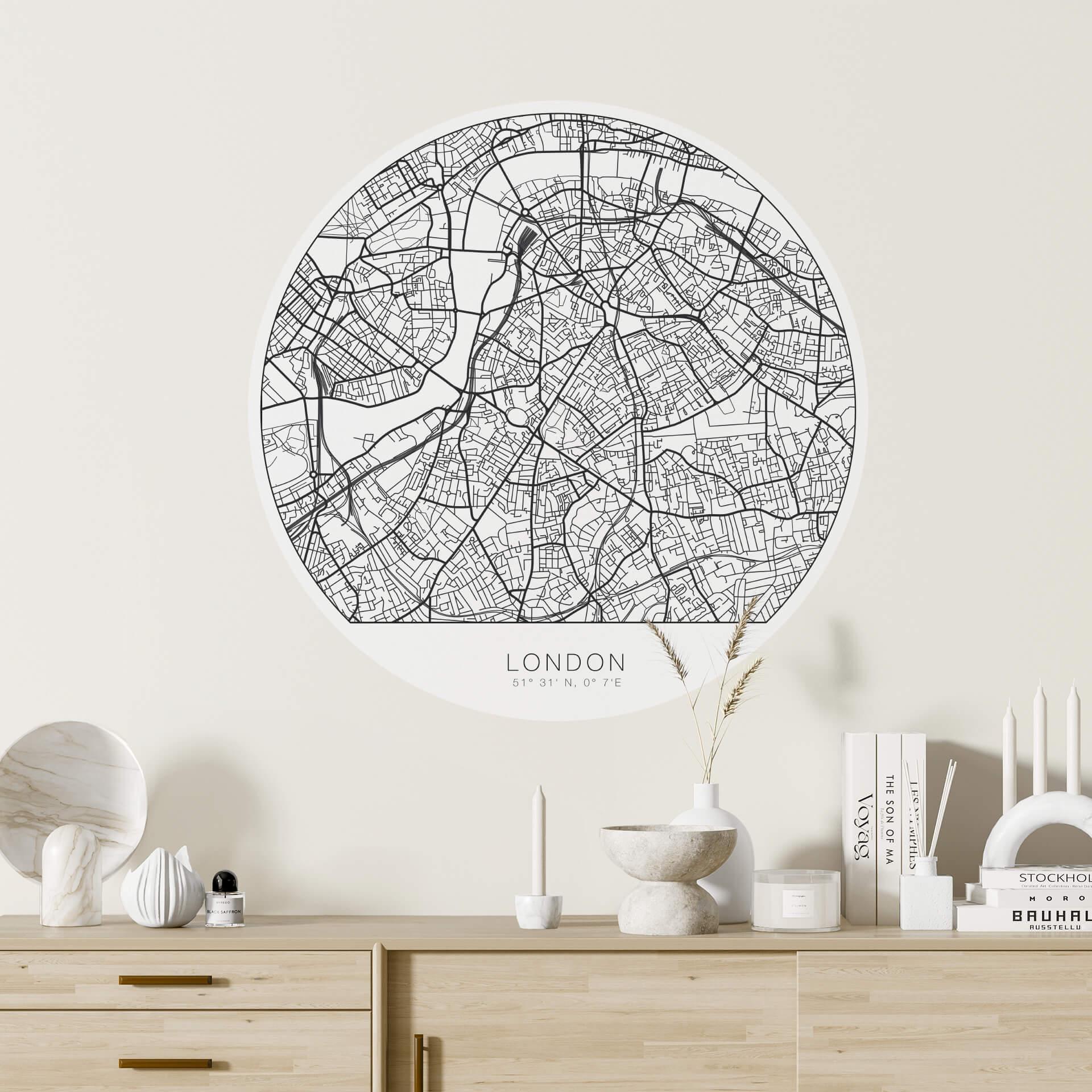 Muursticker rond - Londen