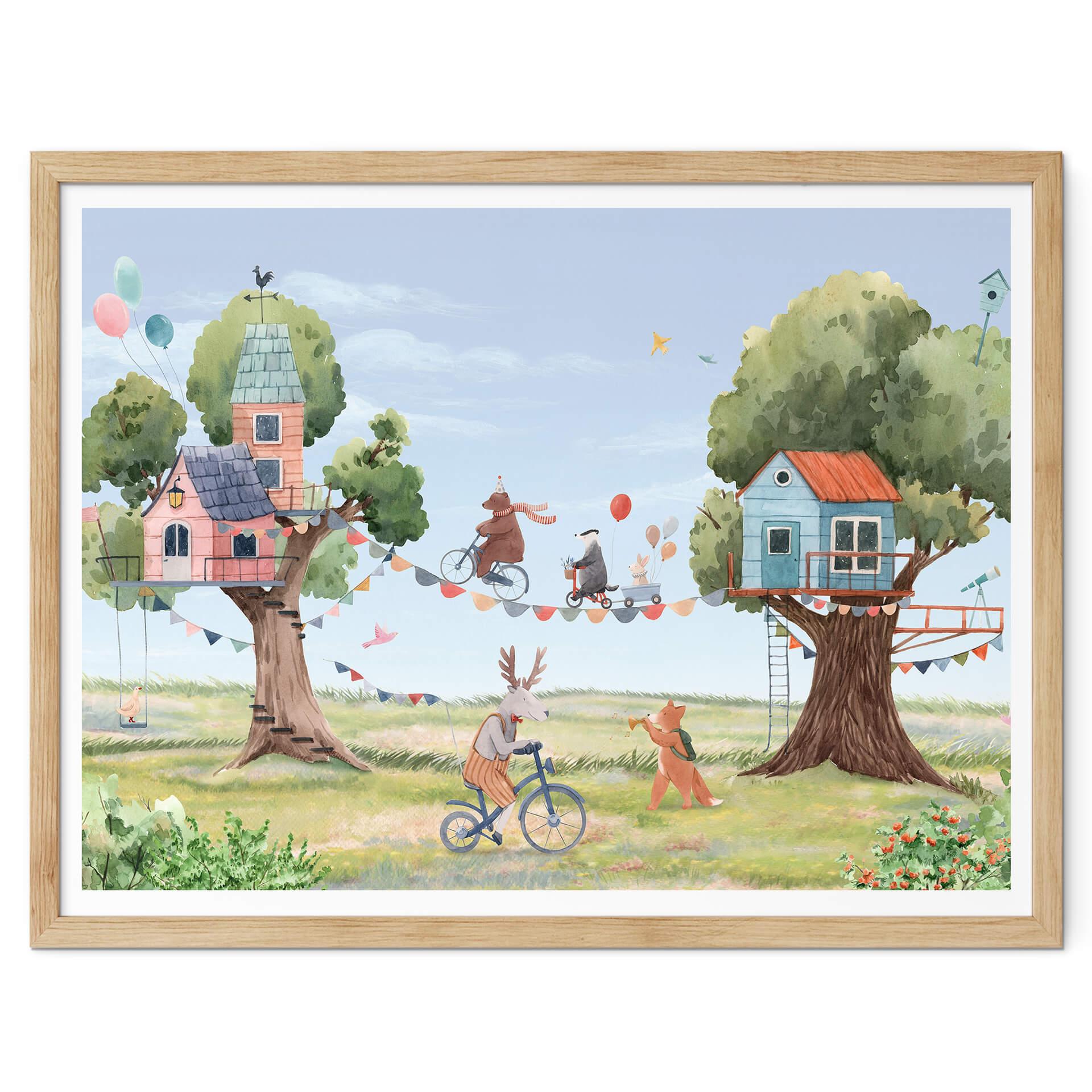 Póster Oliver Robins - Fiesta en la casa del árbol