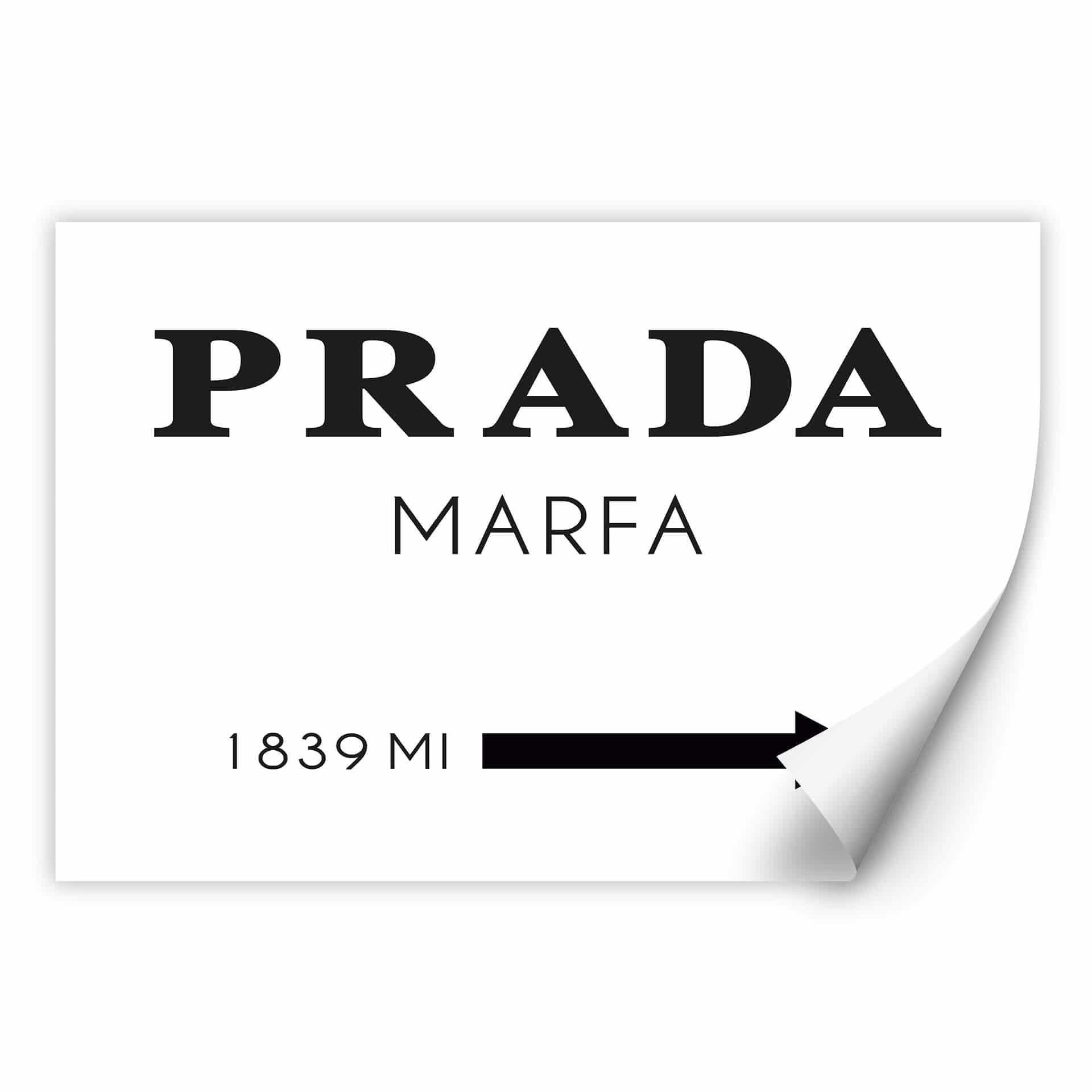 Zelfklevende Poster Prada Marfa