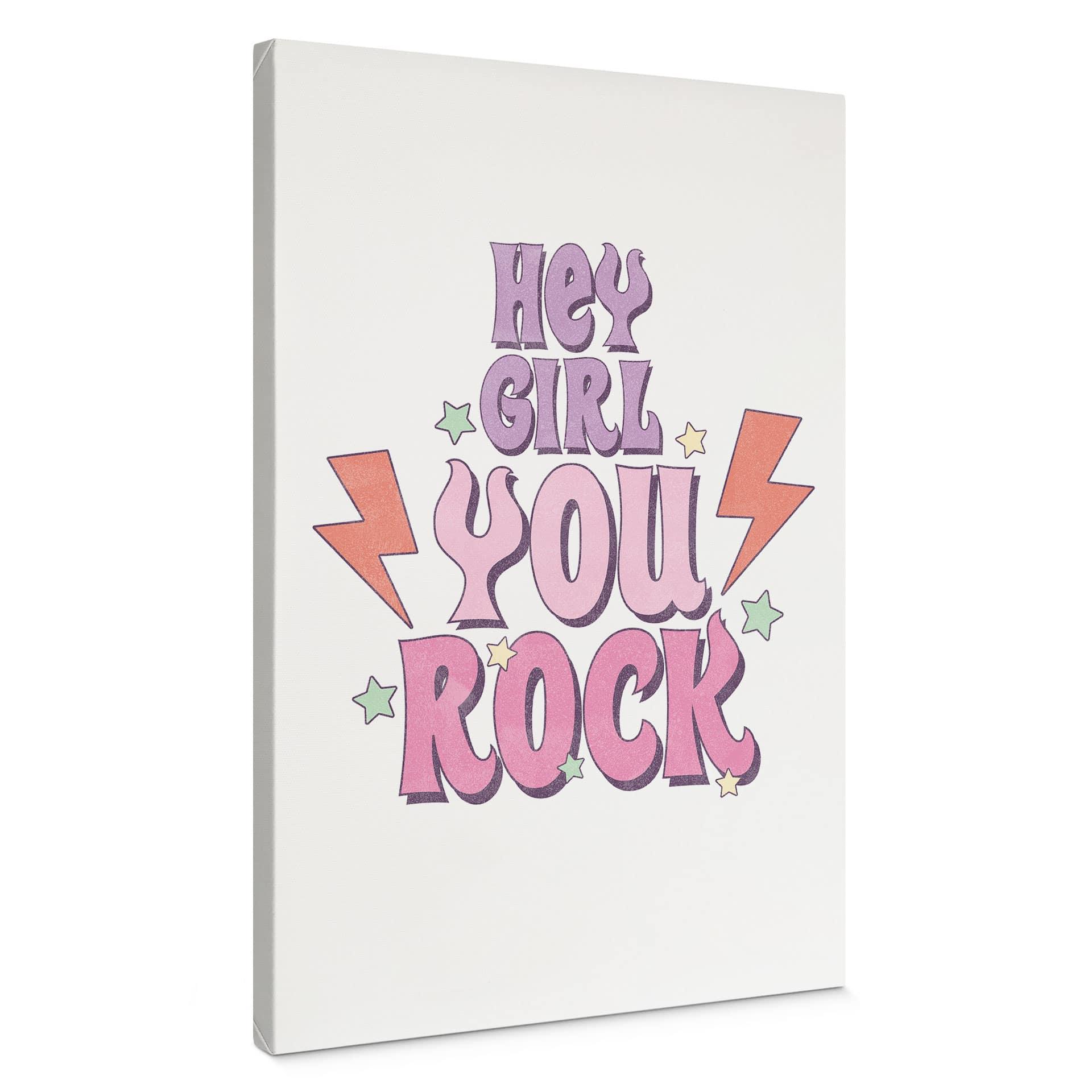 Canvasbillede Hey girl you rock