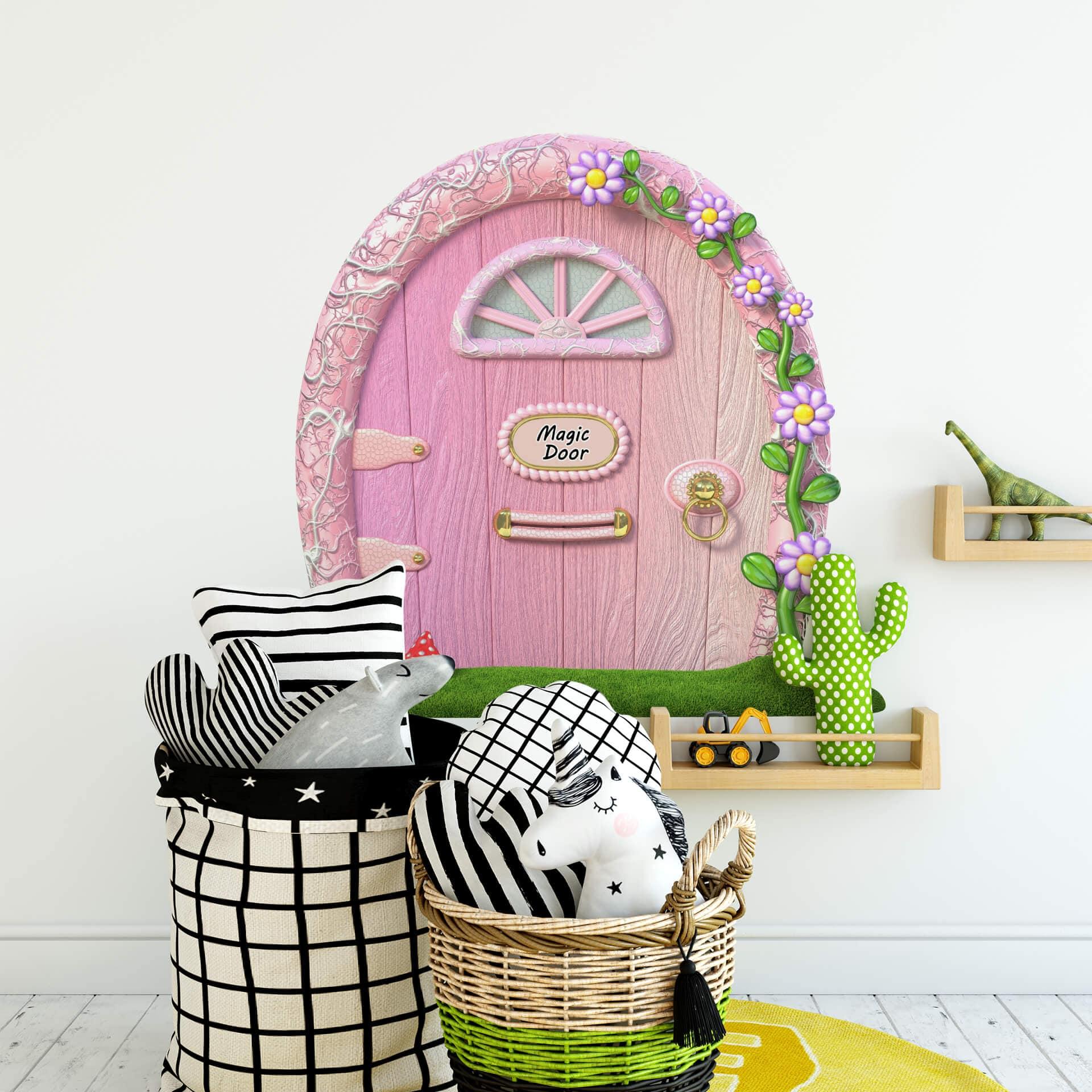 Wallsticker - Agullo - Magisk dør - Rosa