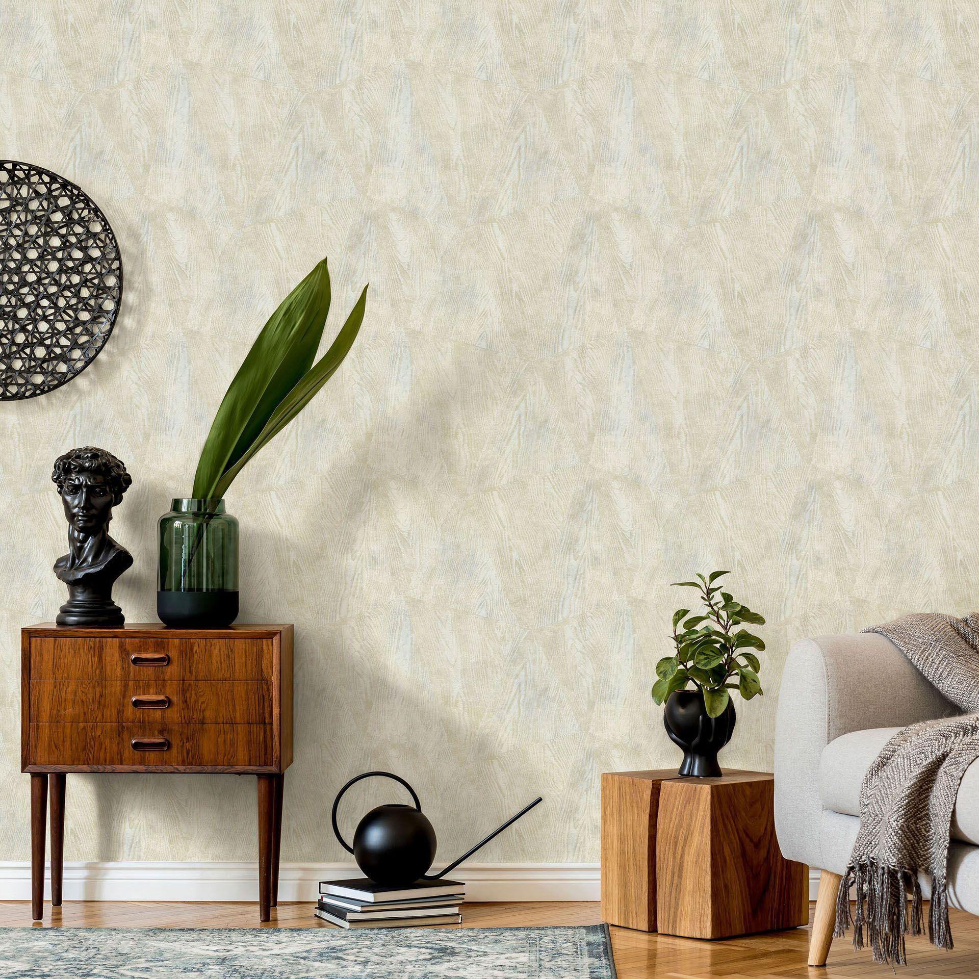 Træ tapet Opus beige